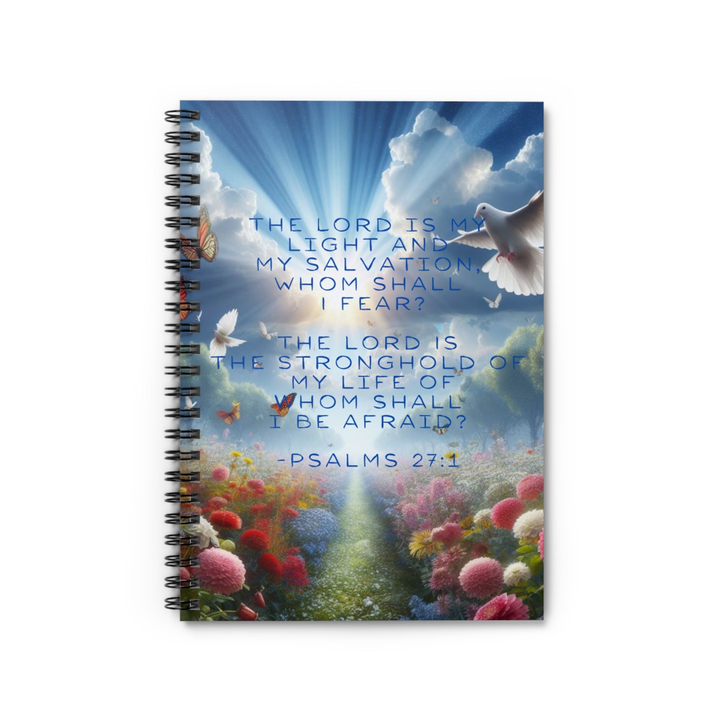 Psalm 27.1 Spiral Notebook - Ruled Line - One Size - Paper products