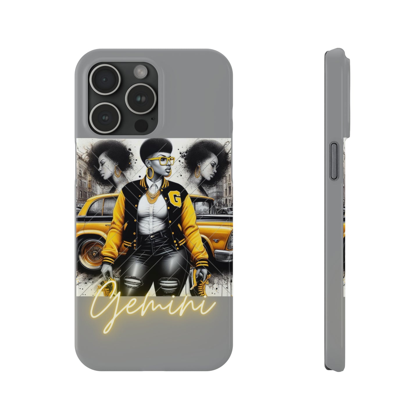 Gemini Grey Phone Cases - iPhone 15 Pro Max - Phone Case