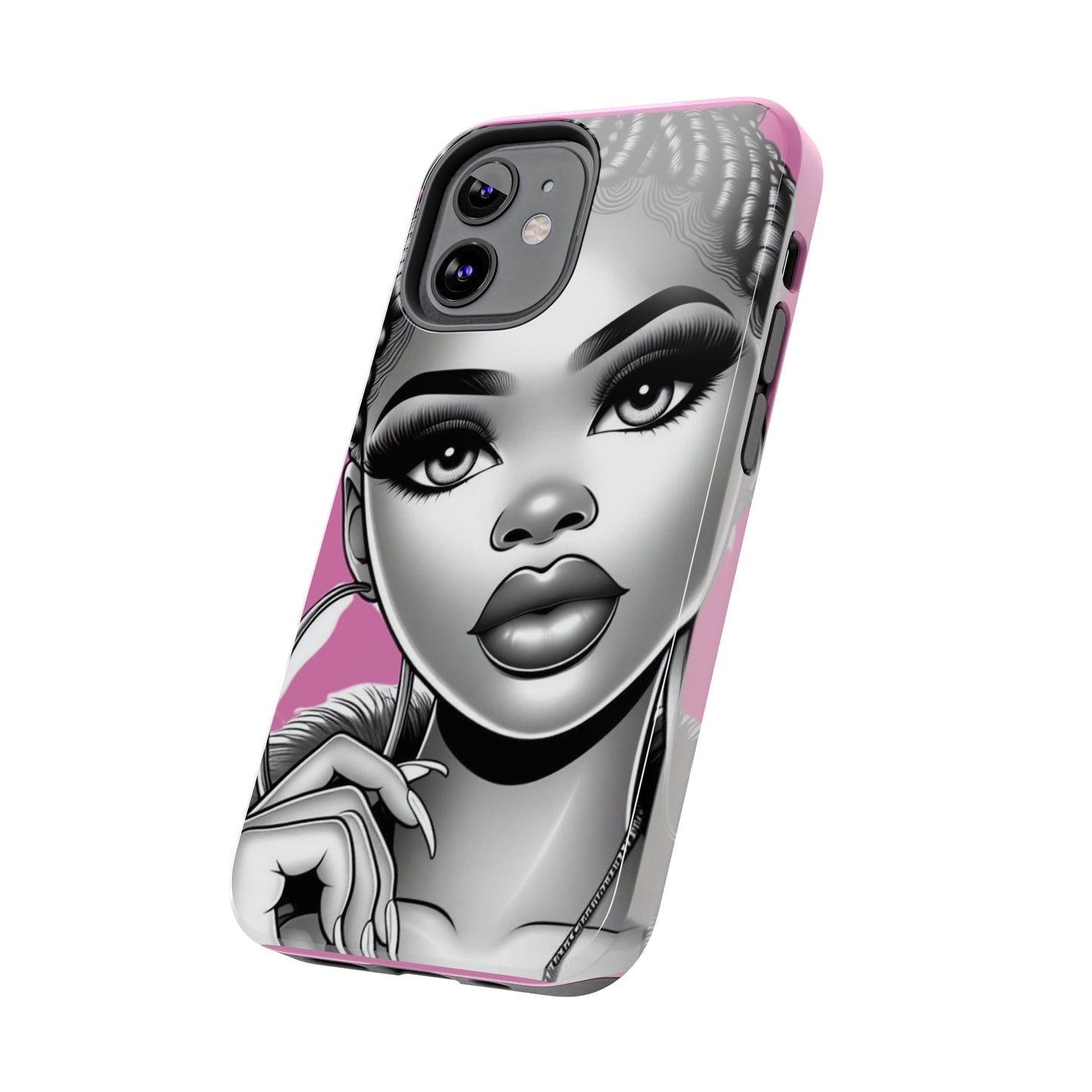 Braid bun pink Tough Phone Cases - Phone Case