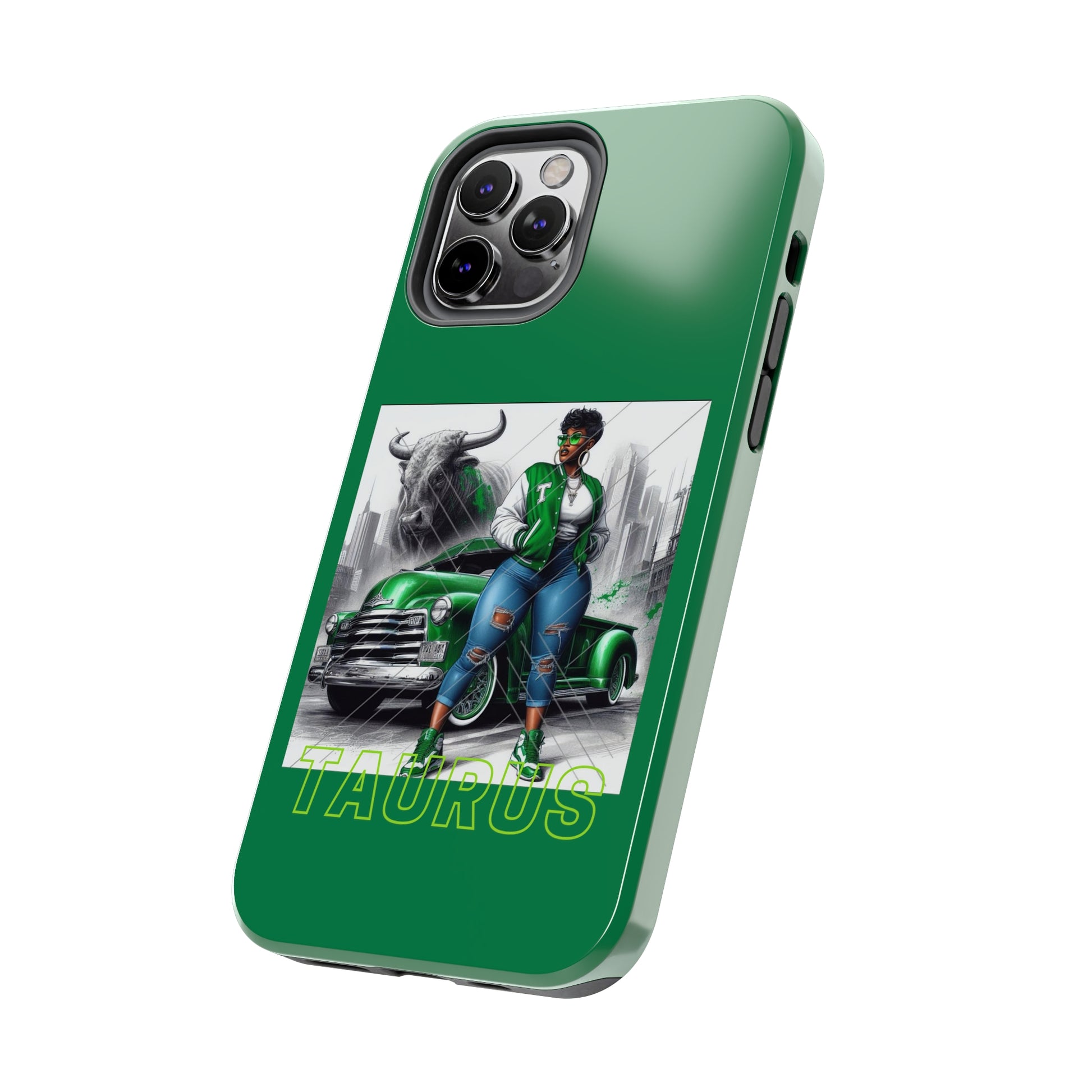 Taurus Green Tough Phone Cases - Phone Case