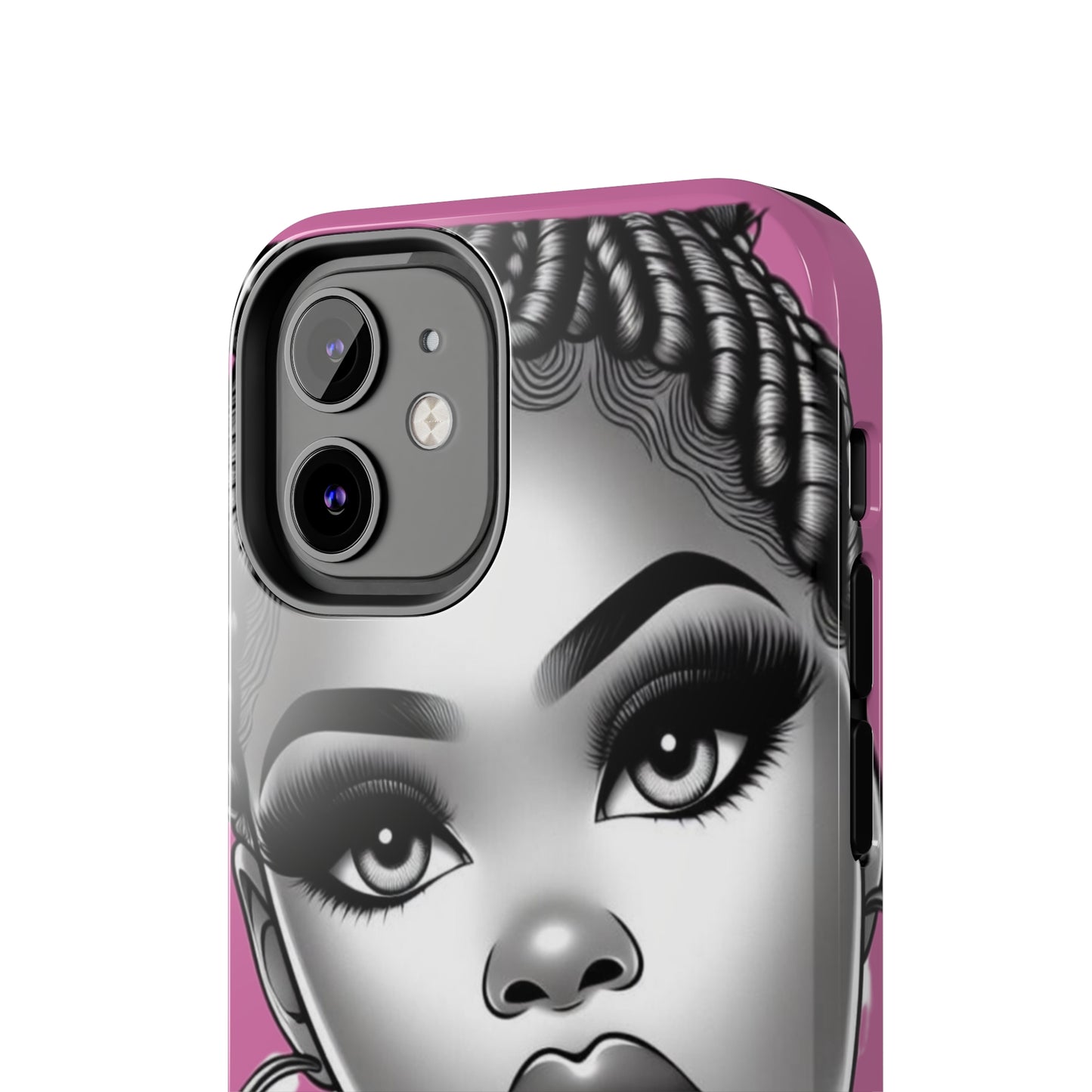 Braid bun pink Tough Phone Cases - Phone Case