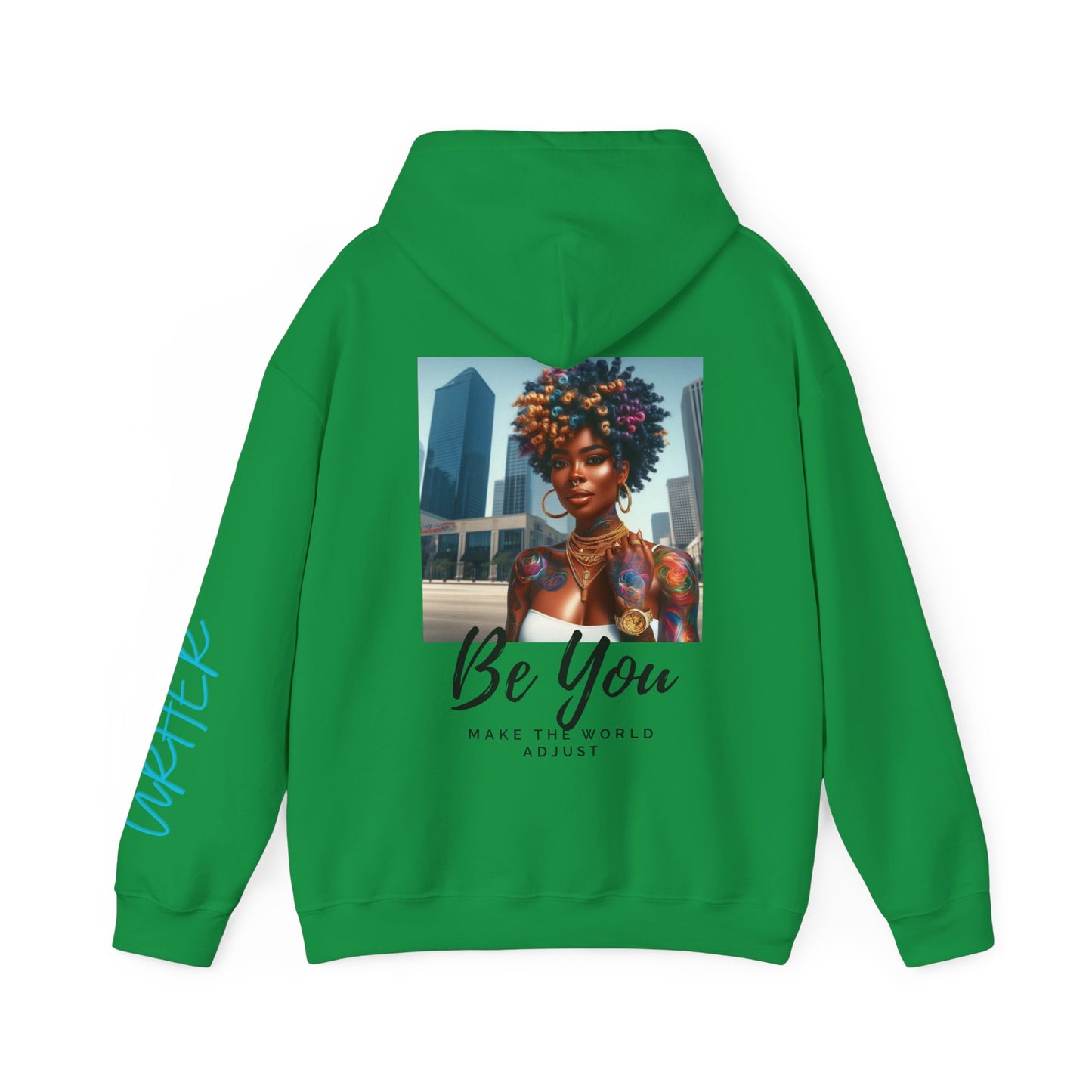 Be You Curly Unisex Heavy Blend Hoodie - Irish Green / S - Hoodie