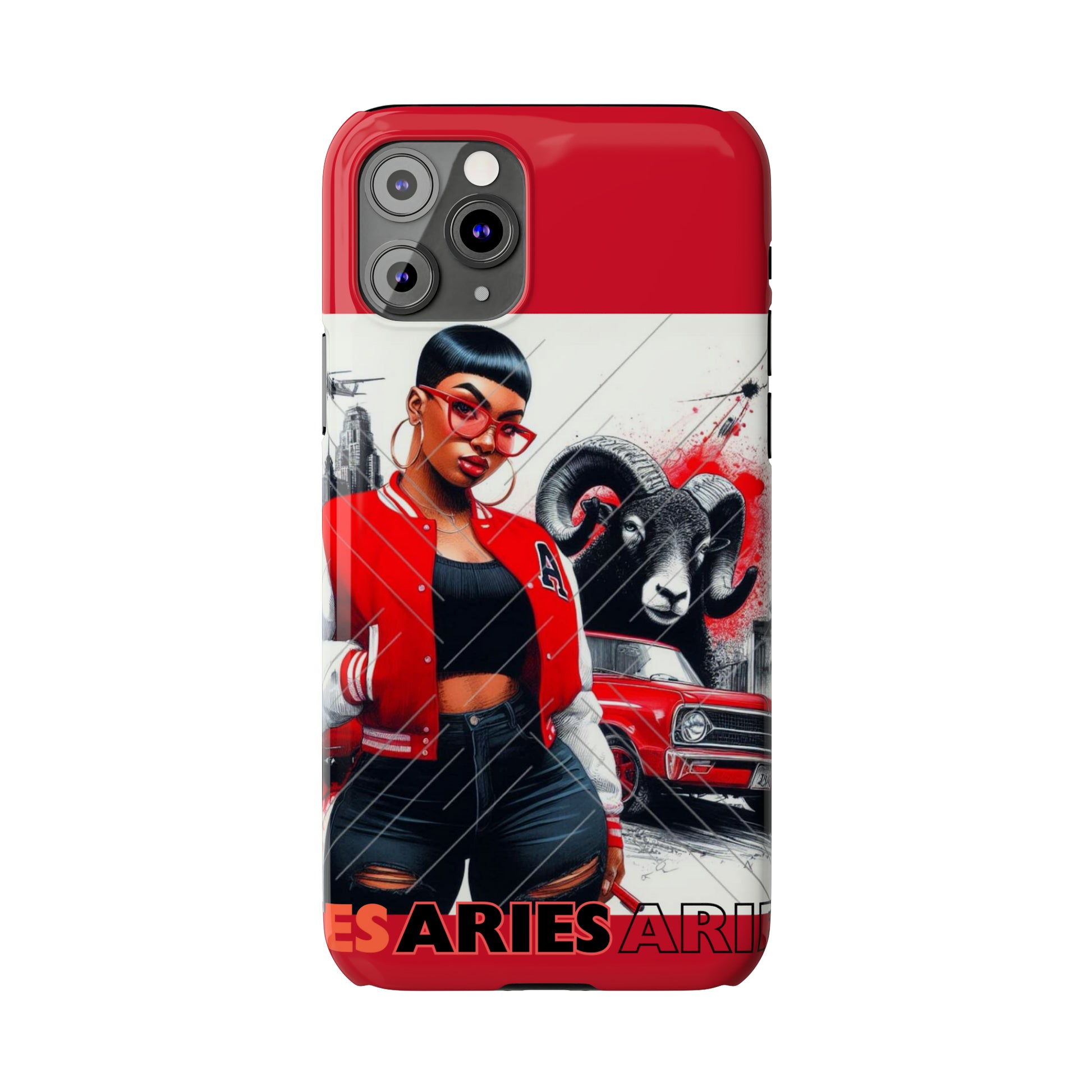 Aries Red Slim Phone Cases - Phone Case