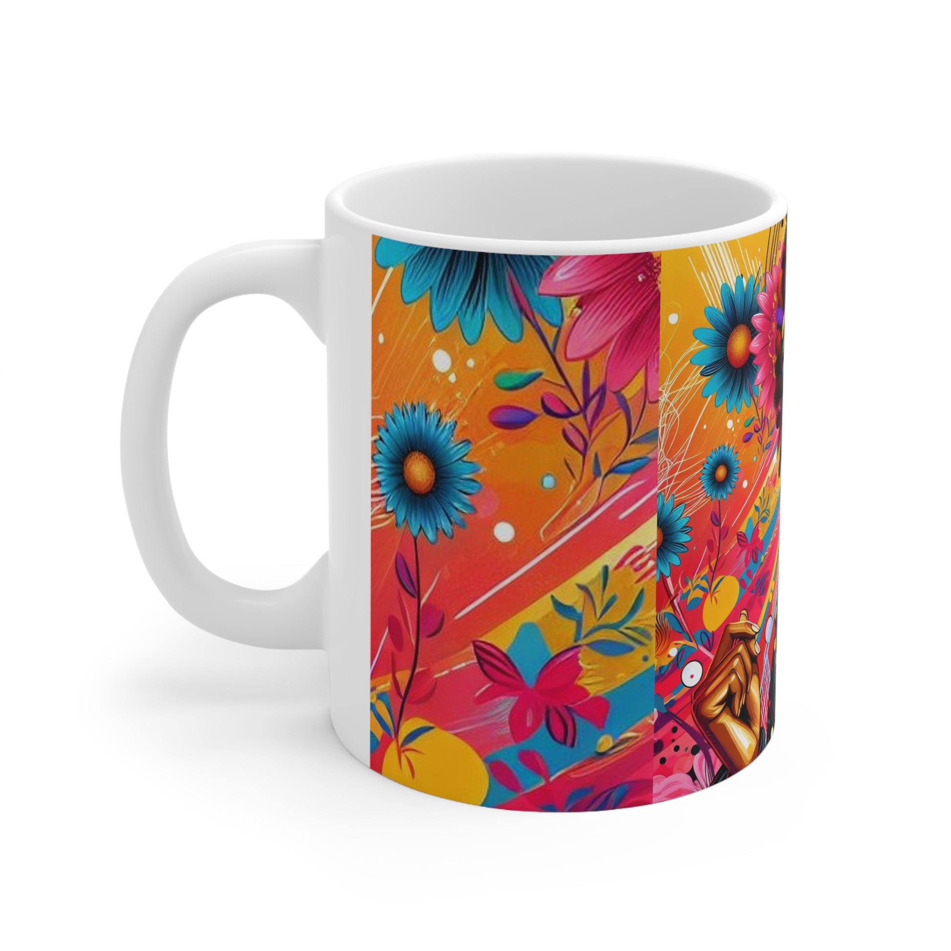 Vibrant Girl Ceramic Mug 11oz - 11oz - Mug