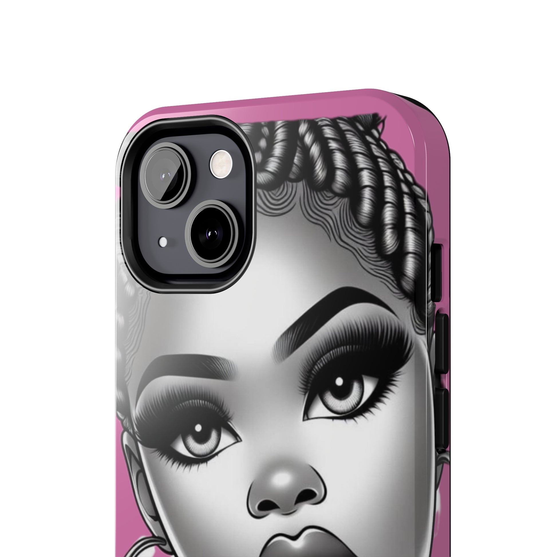 Braid bun pink Tough Phone Cases - Phone Case