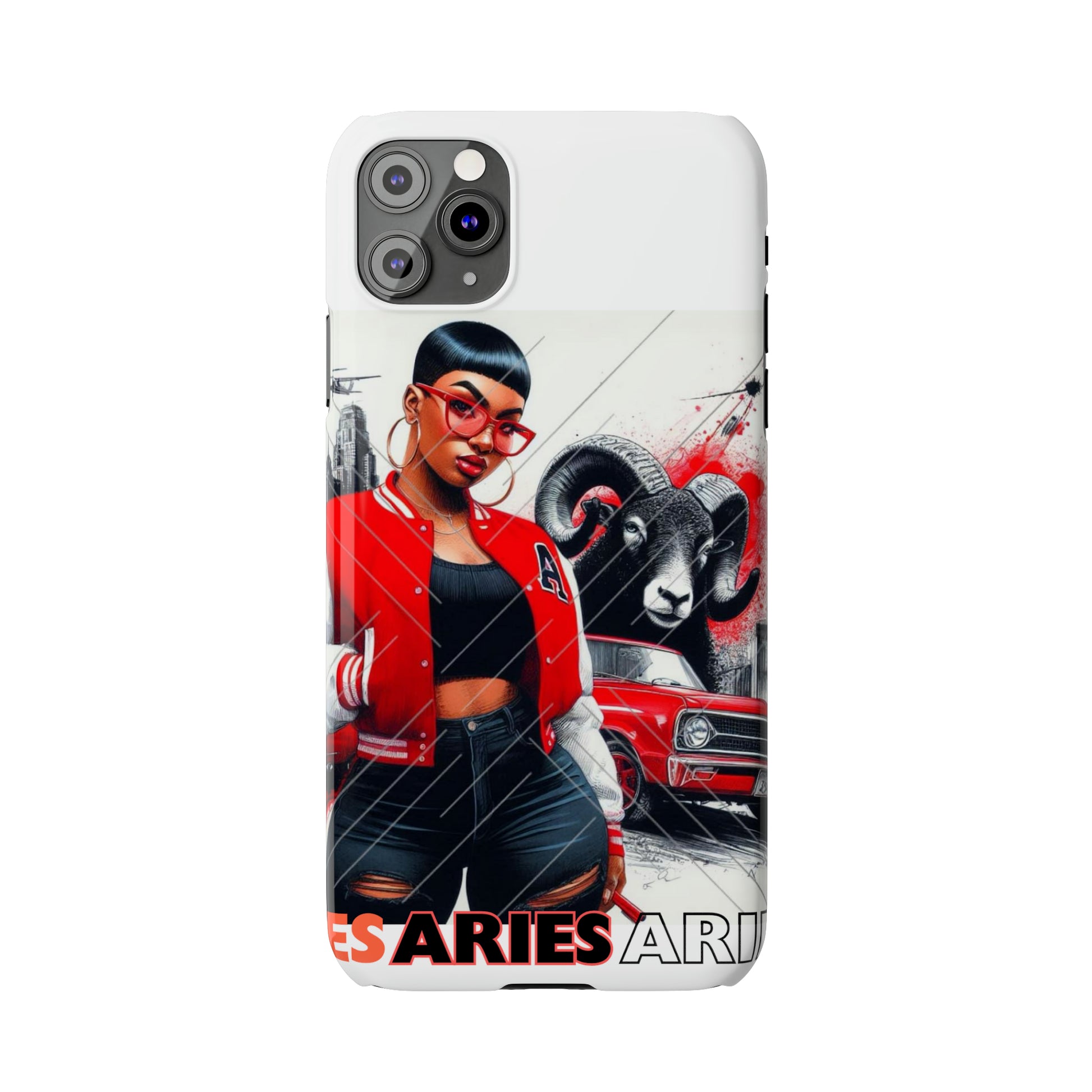 Aries white Slim Phone Cases - Phone Case