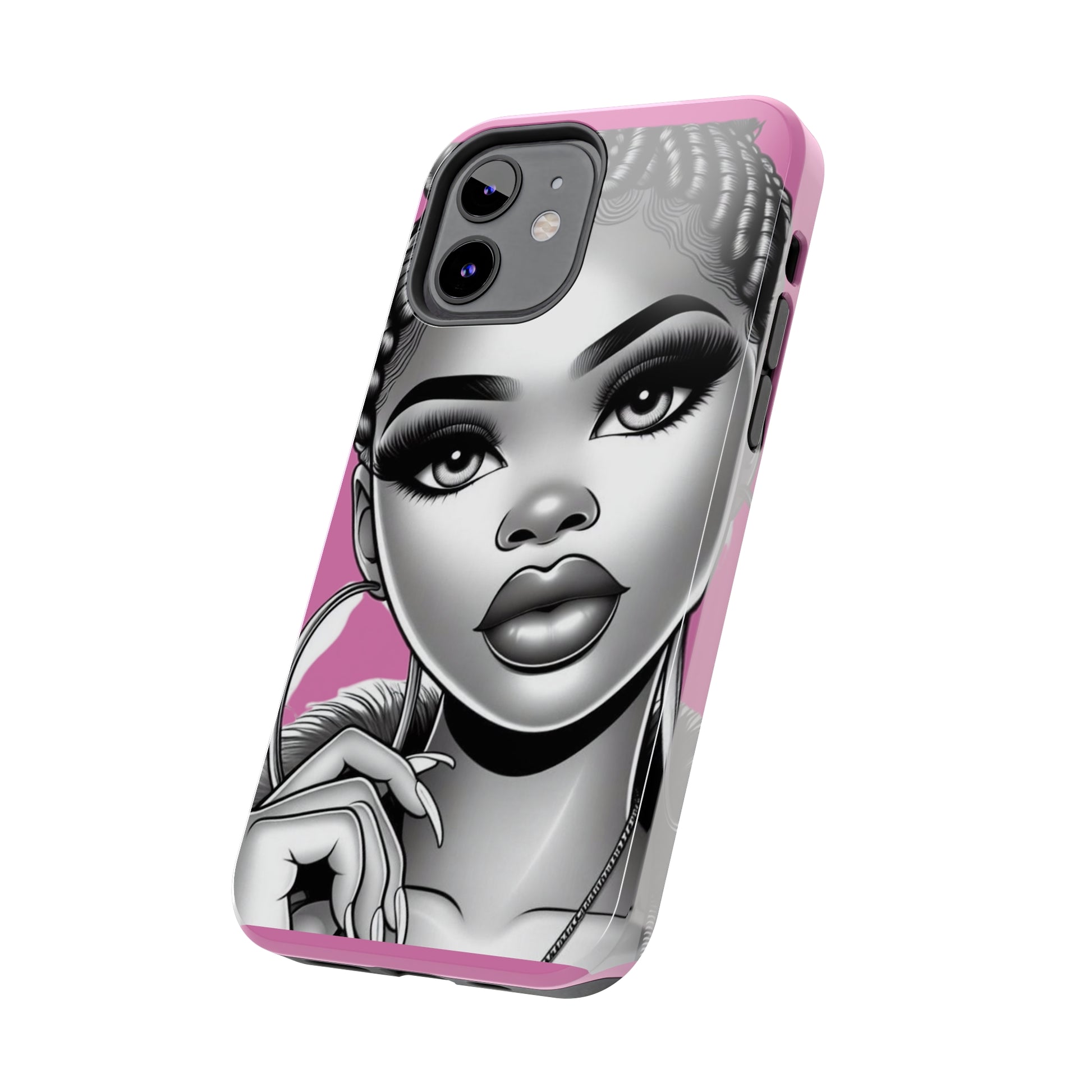 Braid bun pink Tough Phone Cases - Phone Case