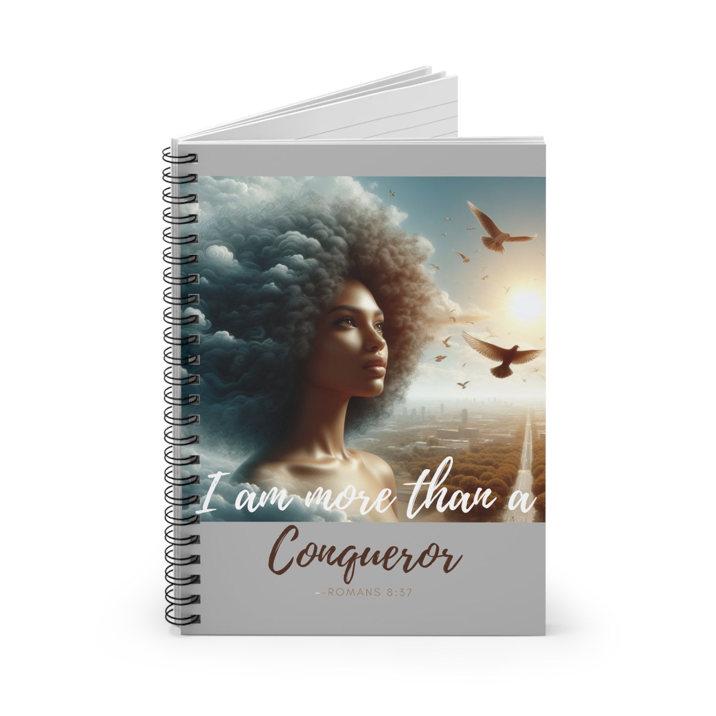 Grey Conqueror Spiral Notebook - Ruled Line - One Size - Paper products