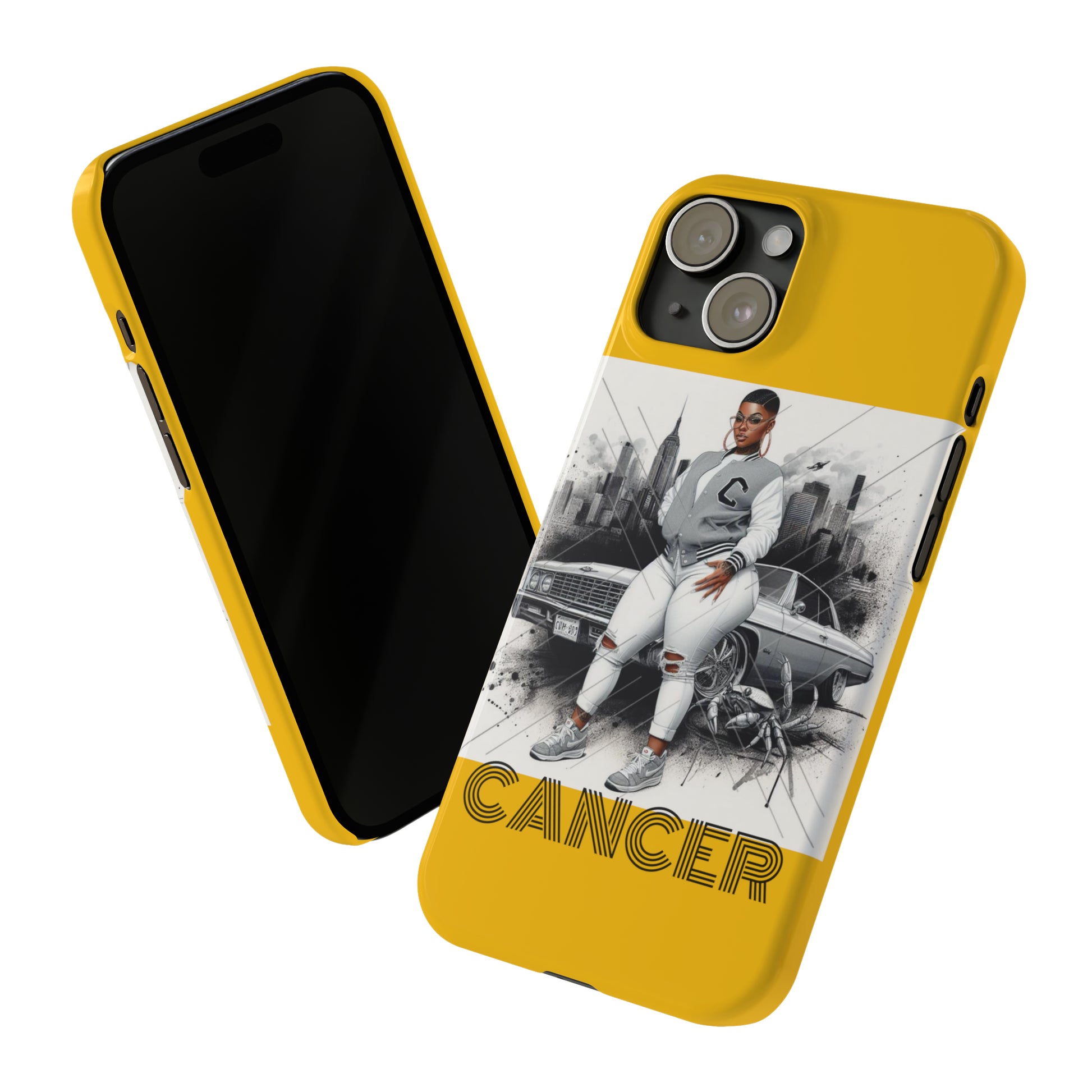 Cancer Yellow Slim Phone Cases - Phone Case