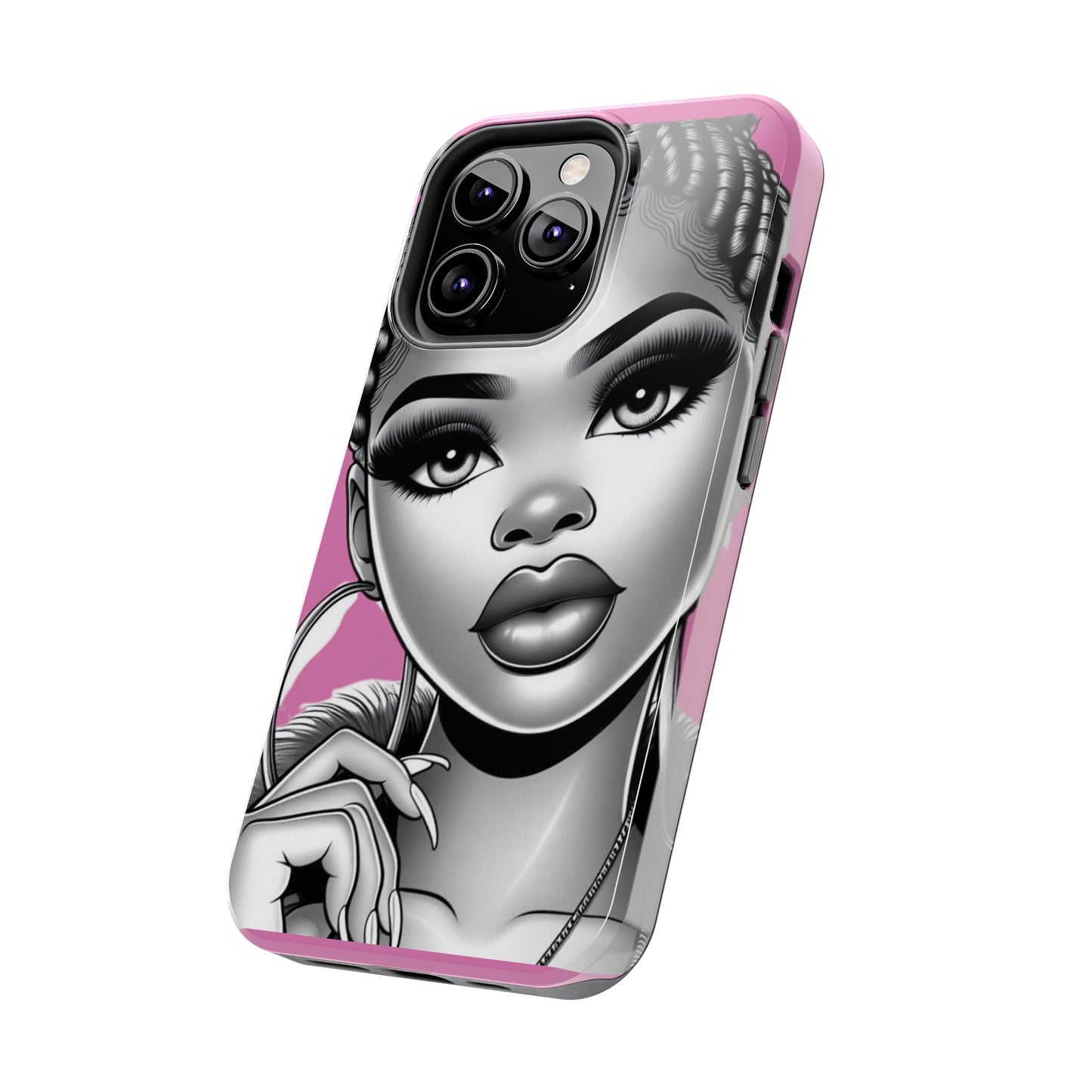 Braid bun pink Tough Phone Cases - Phone Case