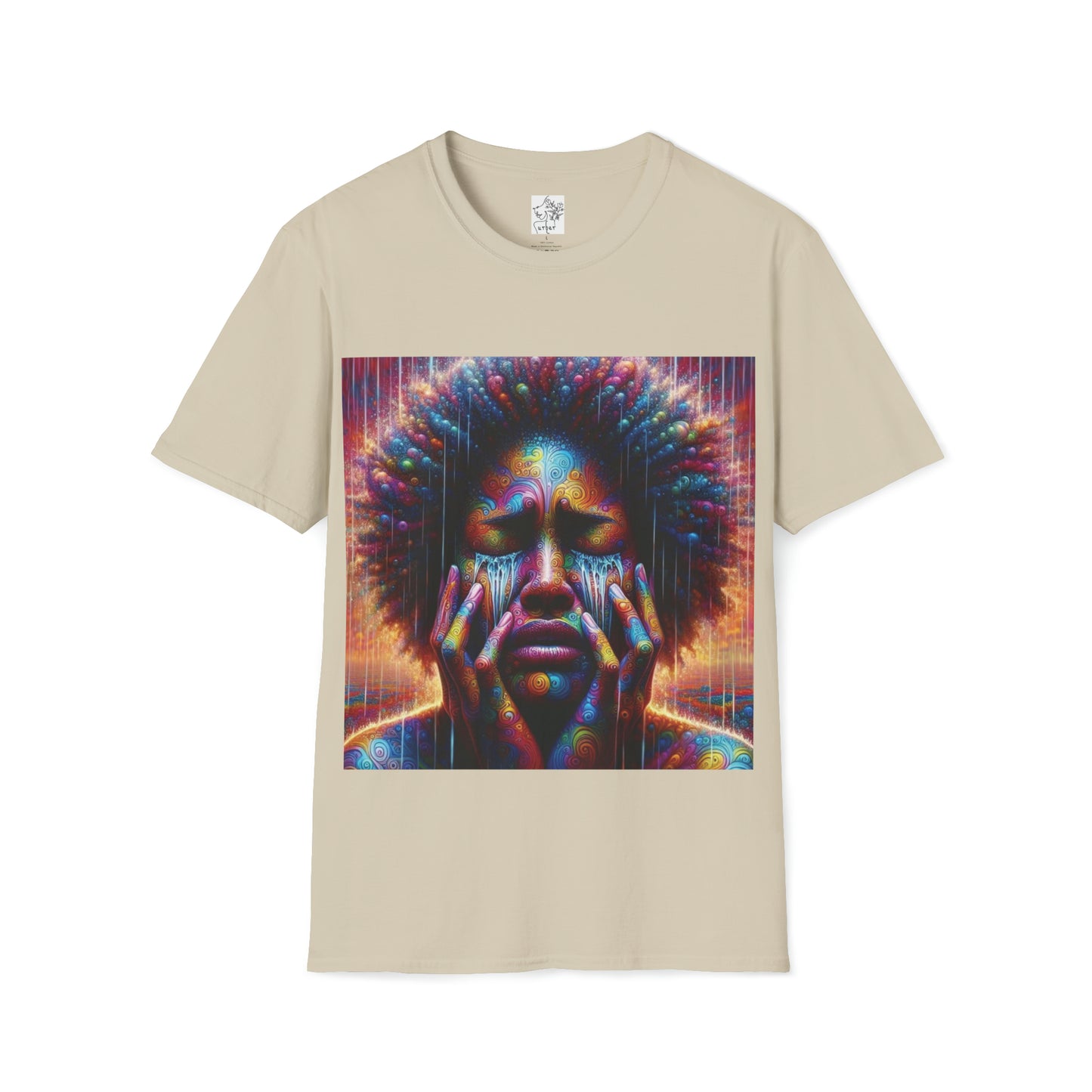 Colorful tears Tee - Sand / S - T-Shirt