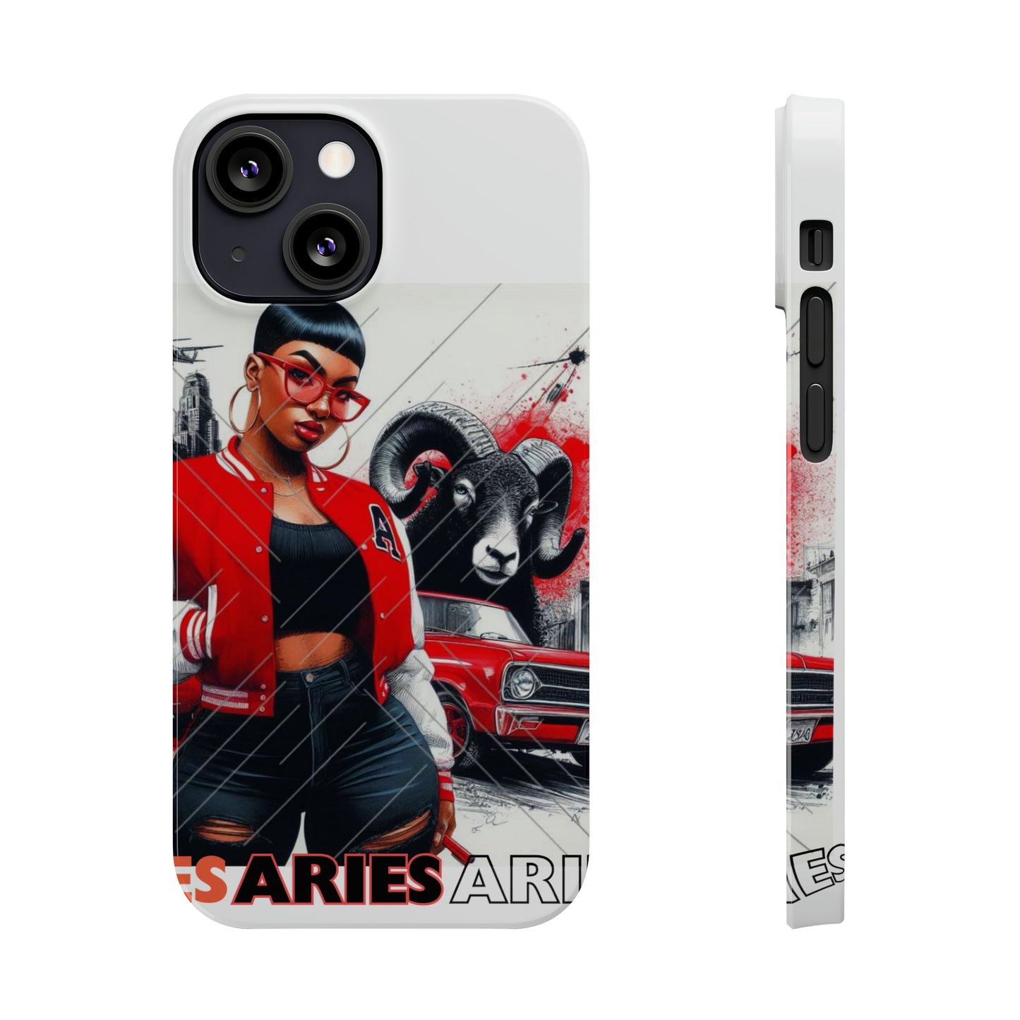 Aries white Slim Phone Cases - iPhone 13 Mini - Phone Case