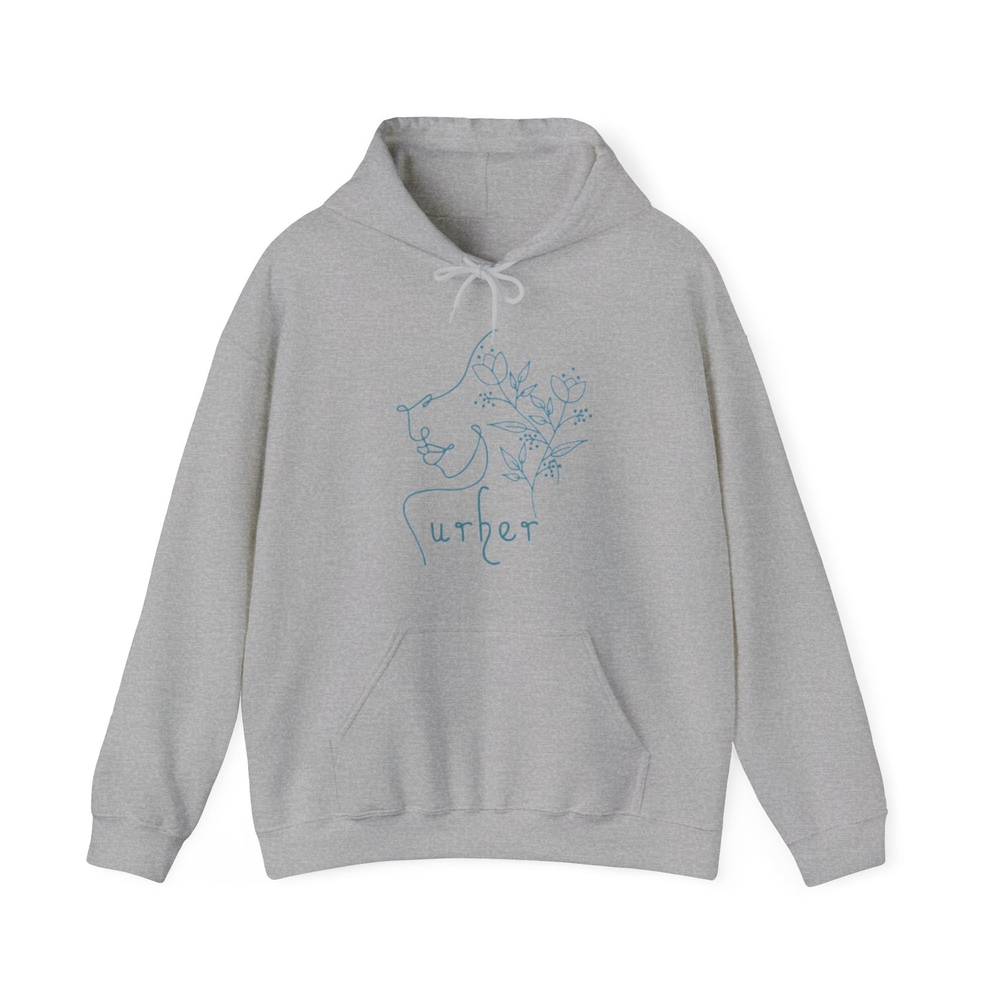 URHER Teal Hoodie - Sport Grey / S - Hoodie