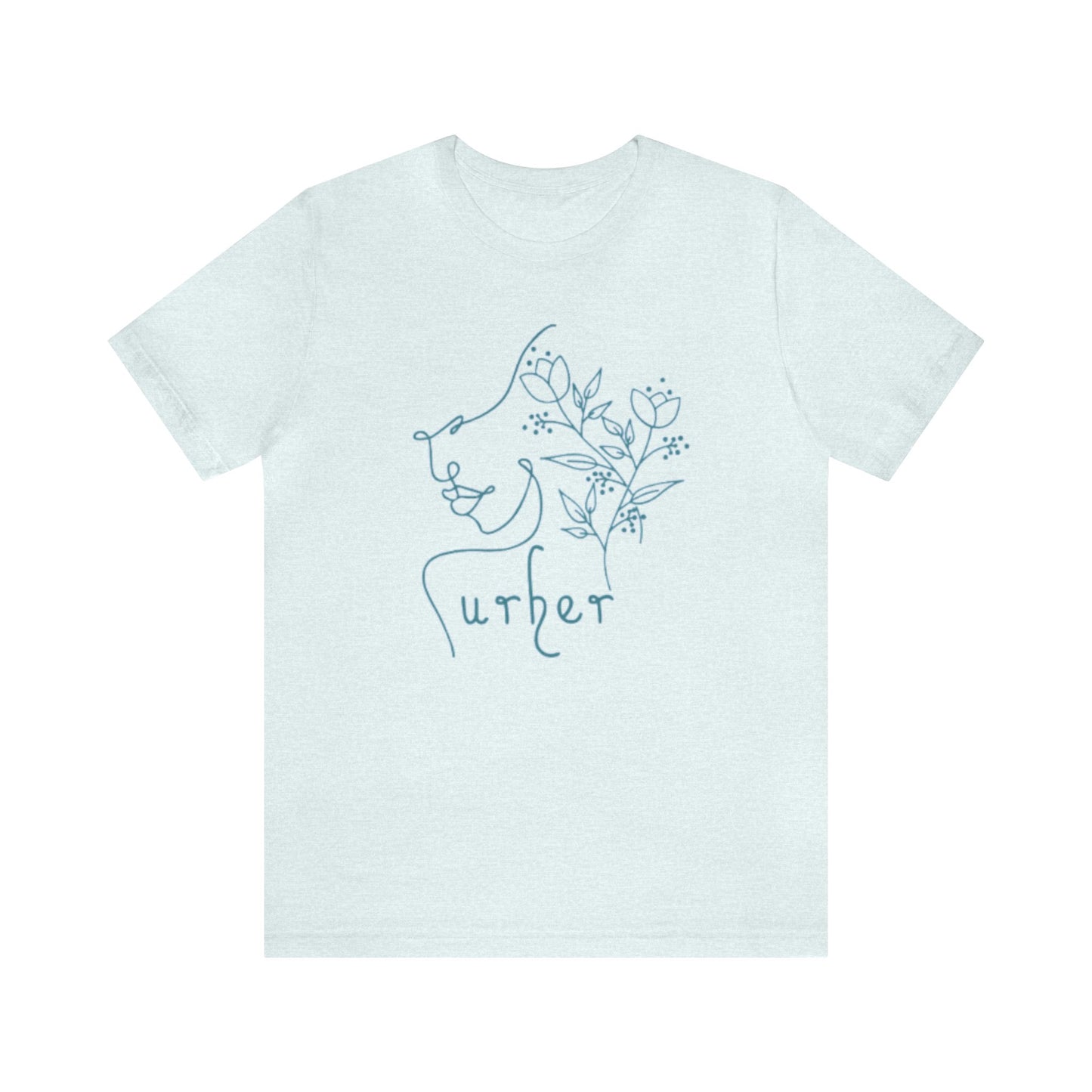 URHER Sleeve Tee - Heather Ice Blue / S - T-Shirt