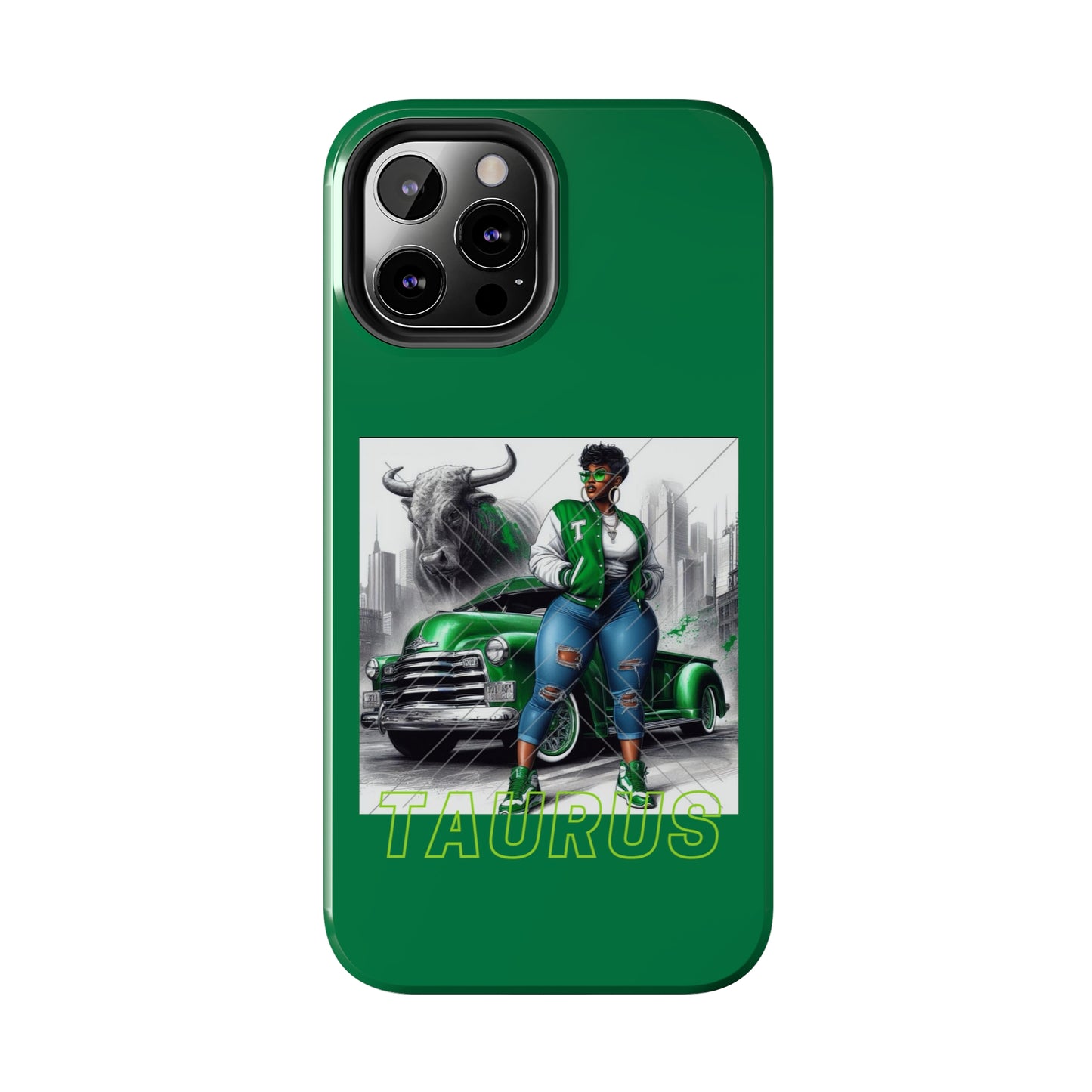 Taurus Green Tough Phone Cases - Phone Case