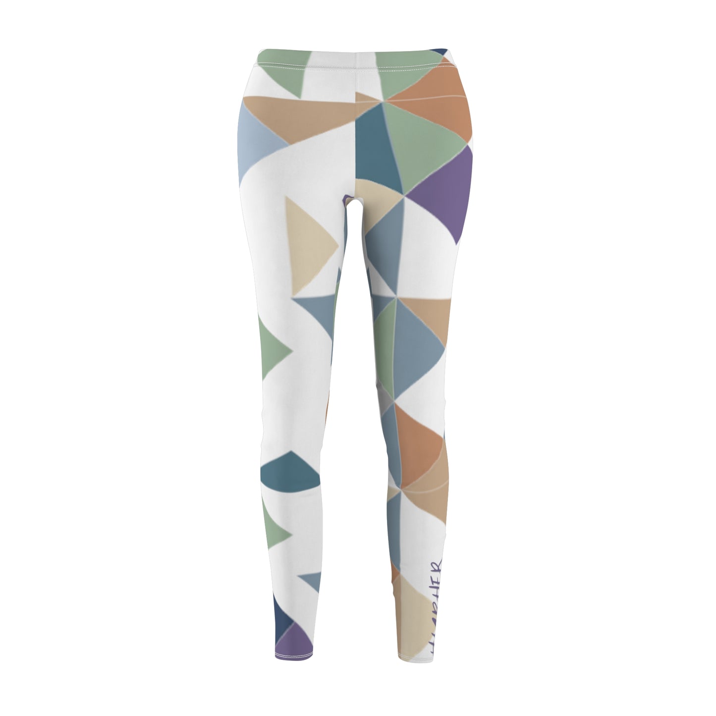 URHER Geo Casual Leggings - XS / White stitching - All Over Prints