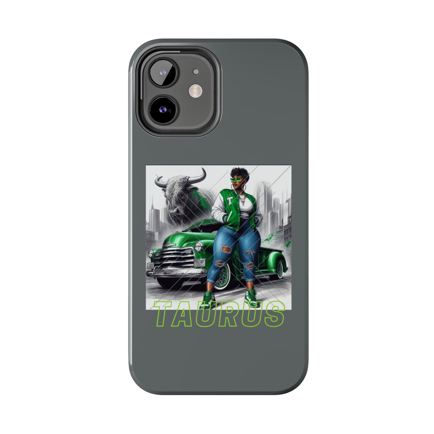 Taurus Grey Tough Phone Cases - Phone Case