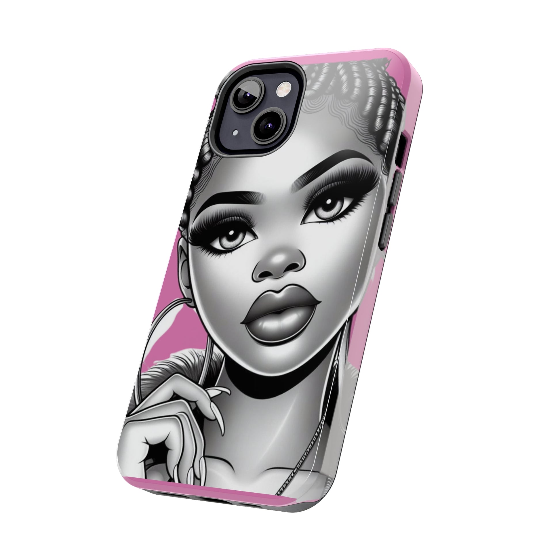 Braid bun pink Tough Phone Cases - Phone Case