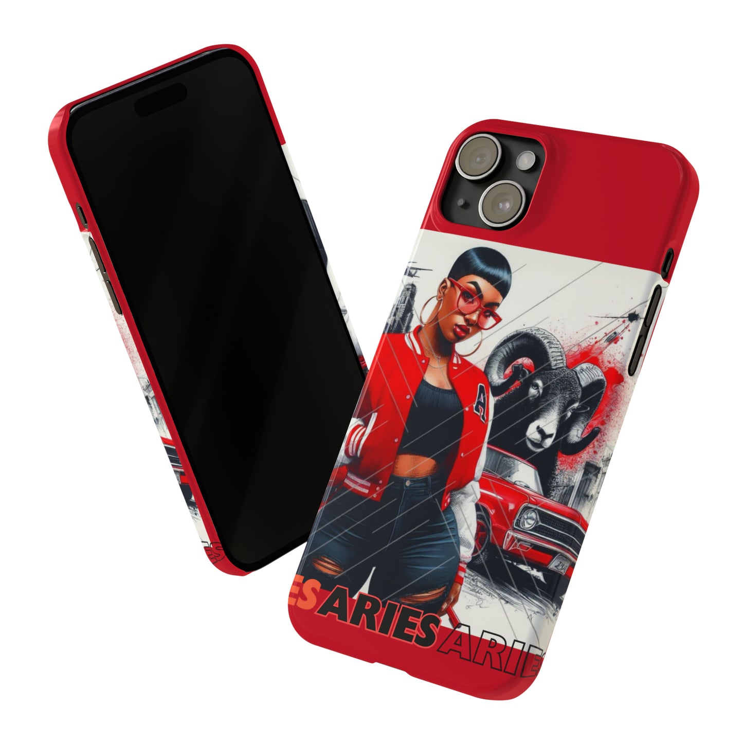 Aries Red Slim Phone Cases - Phone Case