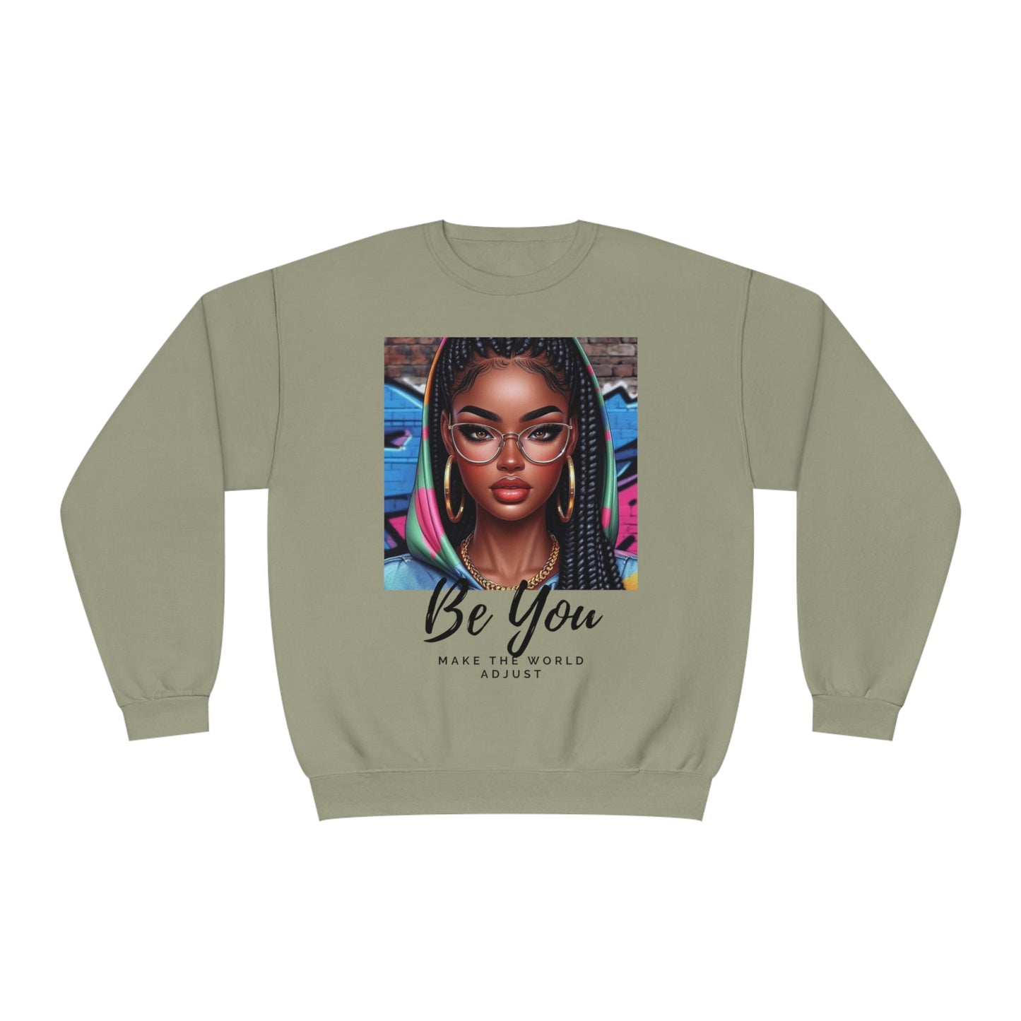 Be you Hoodie girl Unisex Crewneck Sweatshirt - Khaki / S - Sweatshirt