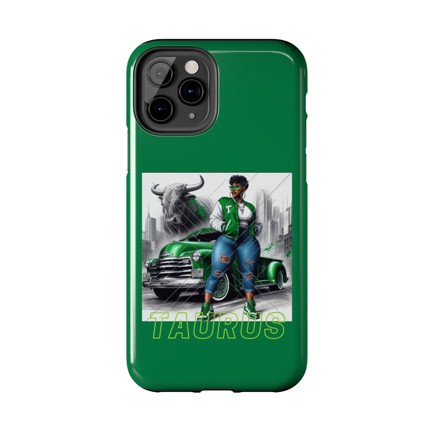 Taurus Green Tough Phone Cases - Phone Case