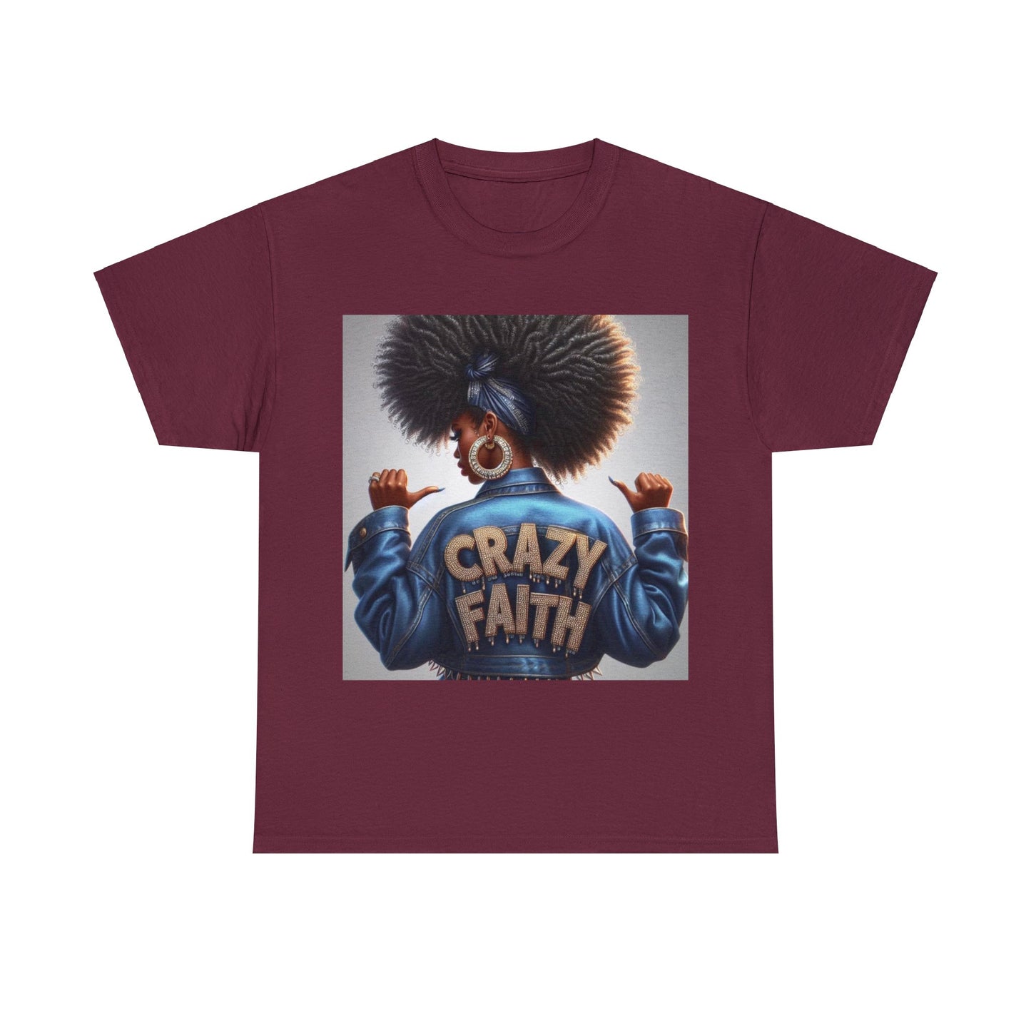 Crazy Faith Unisex Heavy Cotton Tee - Maroon / S - T-Shirt