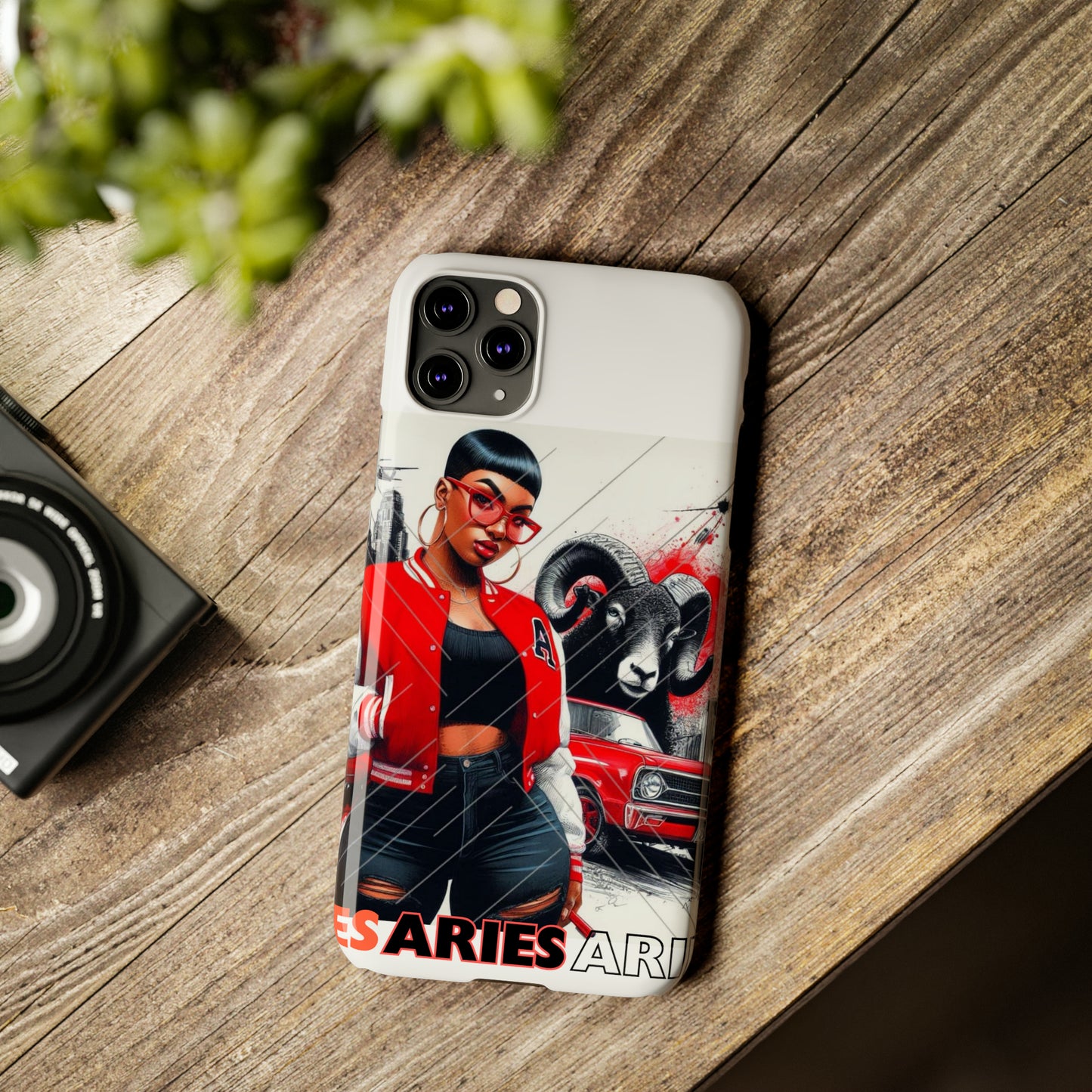 Aries white Slim Phone Cases - Phone Case