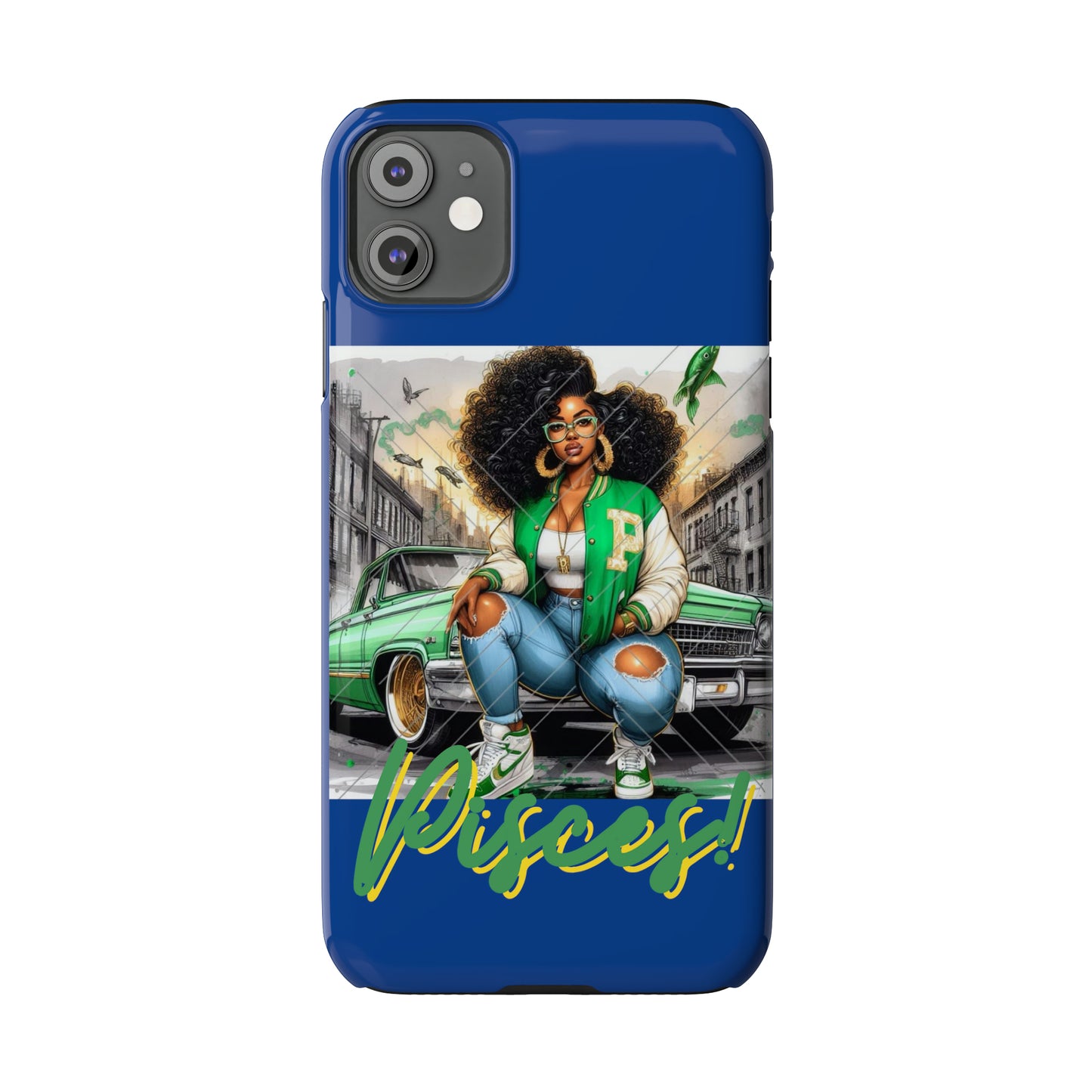 Pisces Blue Slim Phone Cases - Phone Case