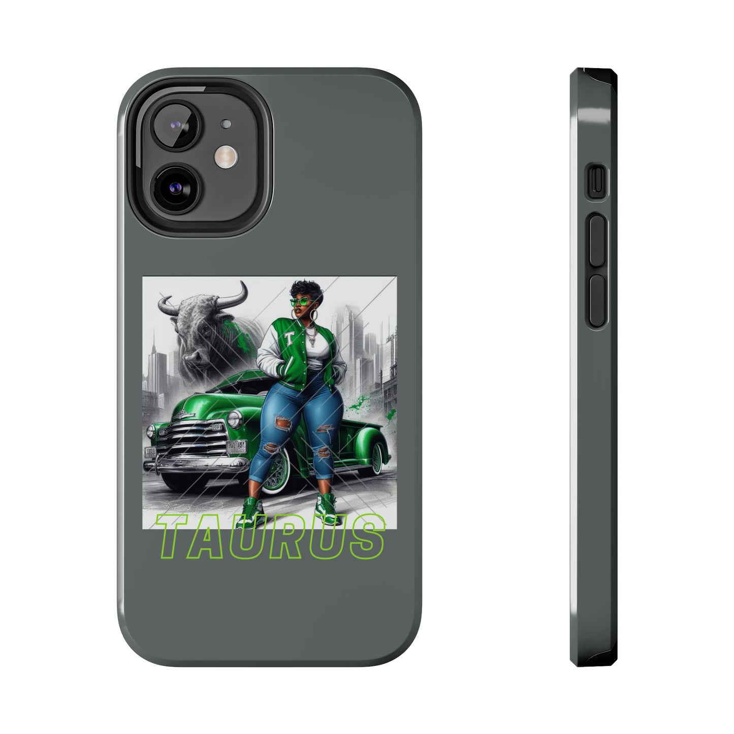 Taurus Grey Tough Phone Cases - iPhone 12 Mini - Phone Case