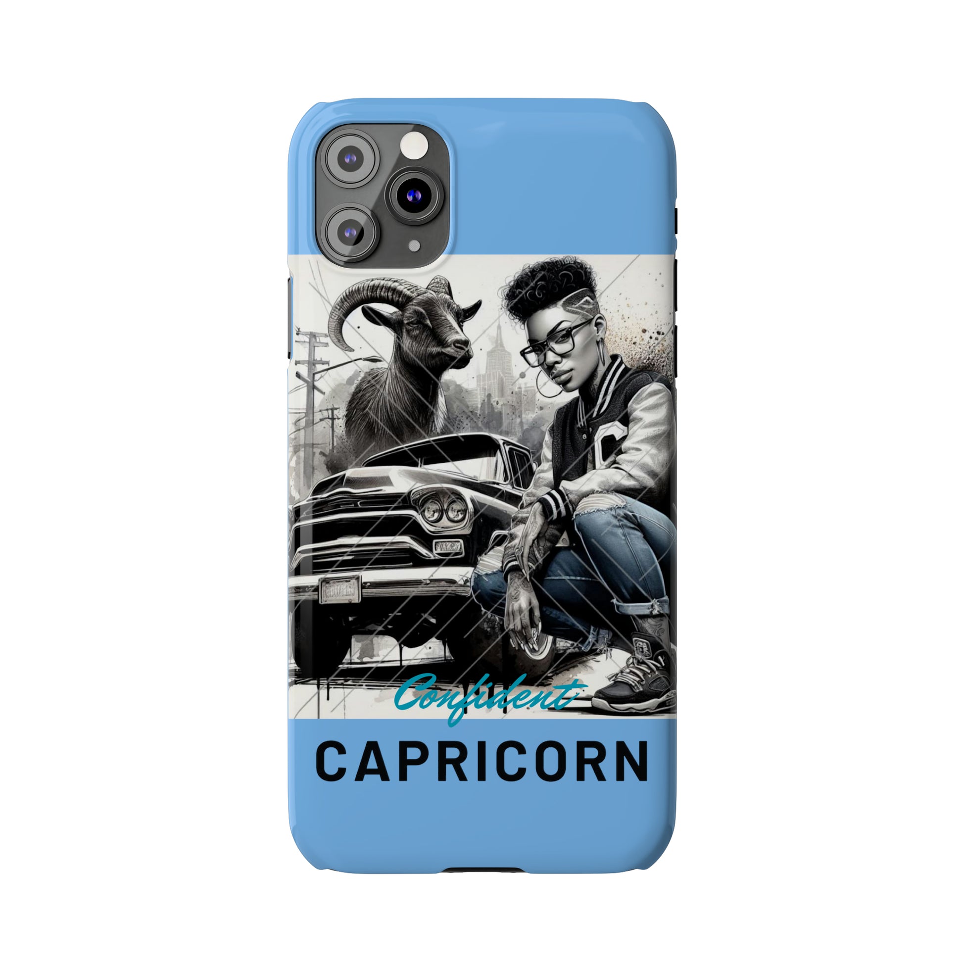 Capricorn Blue Slim Phone Cases - Phone Case