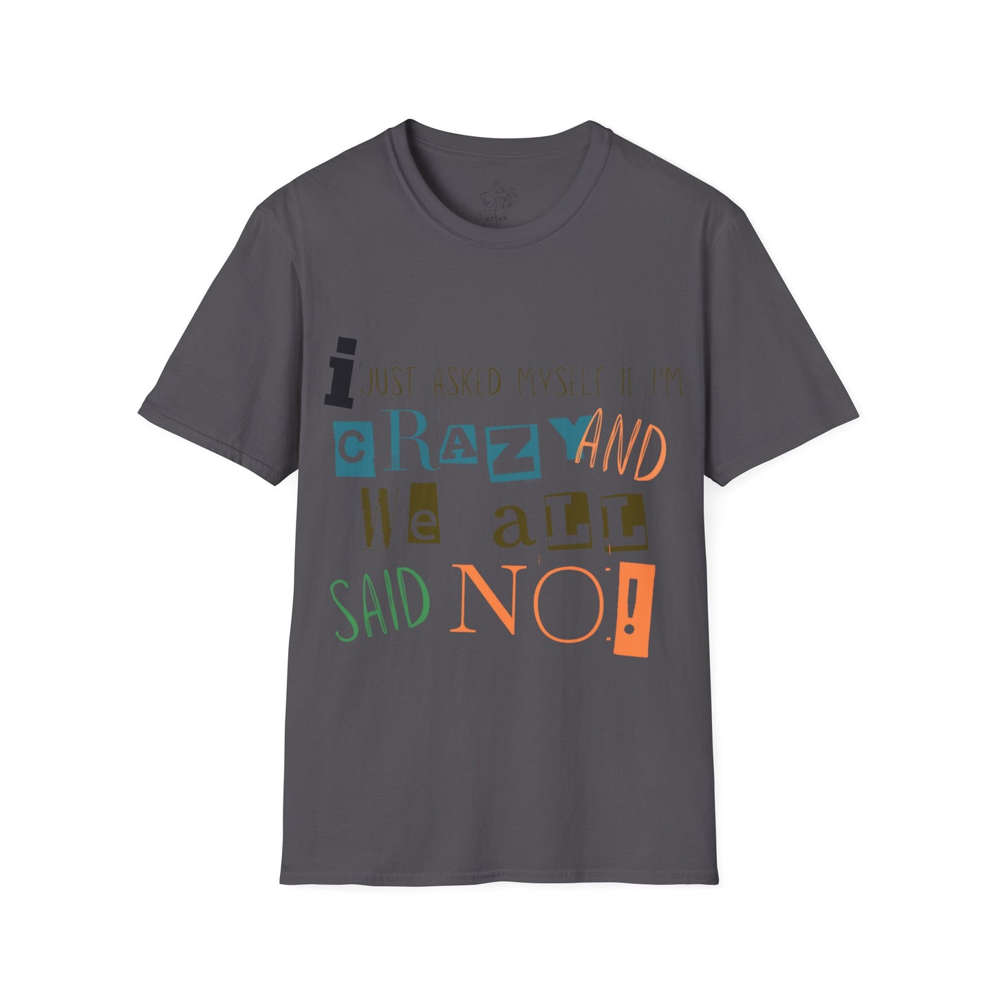 Crazy orange Unisex Softstyle T-Shirt - Charcoal / S - T-Shirt