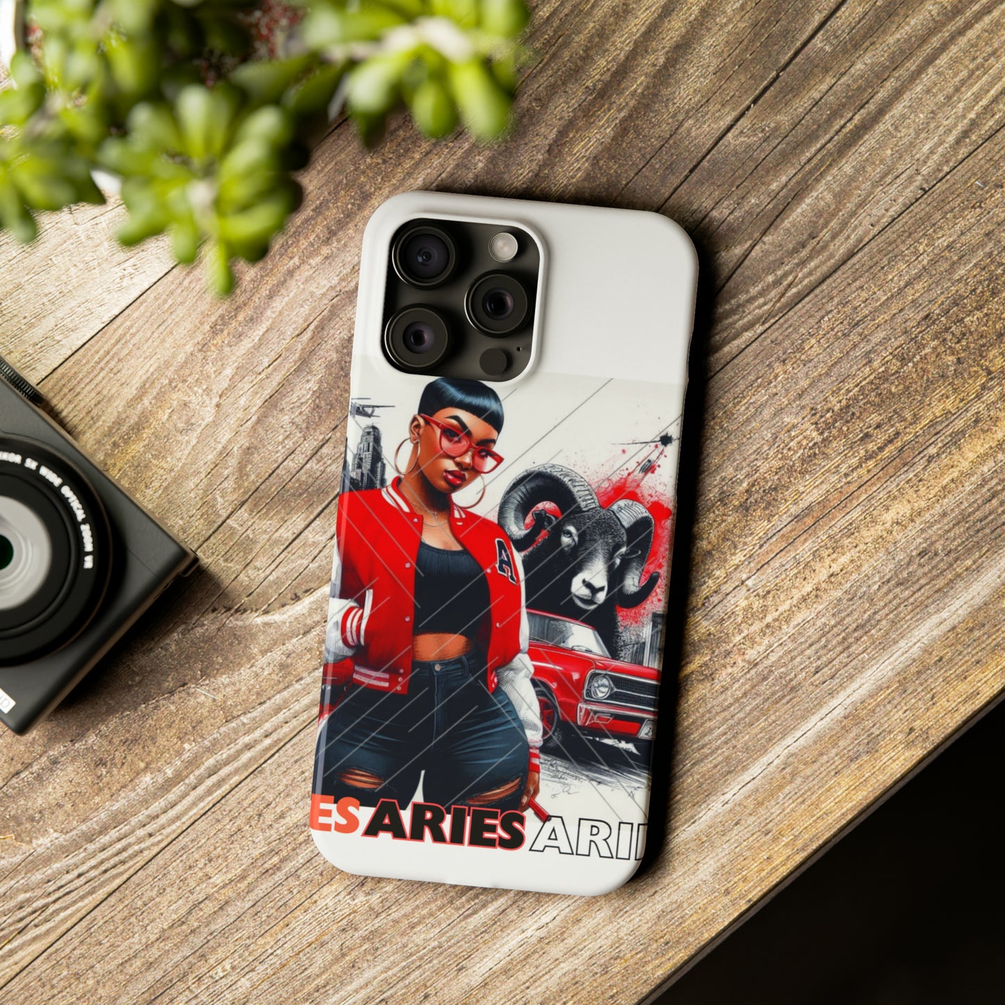 Aries white Slim Phone Cases - Phone Case