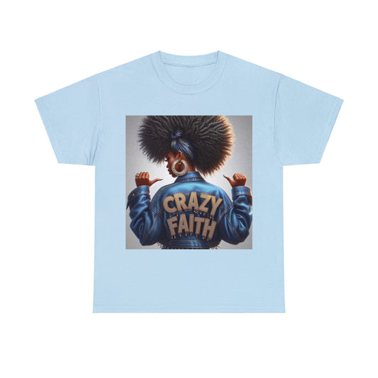 Crazy Faith Unisex Heavy Cotton Tee - Light Blue / S - T-Shirt