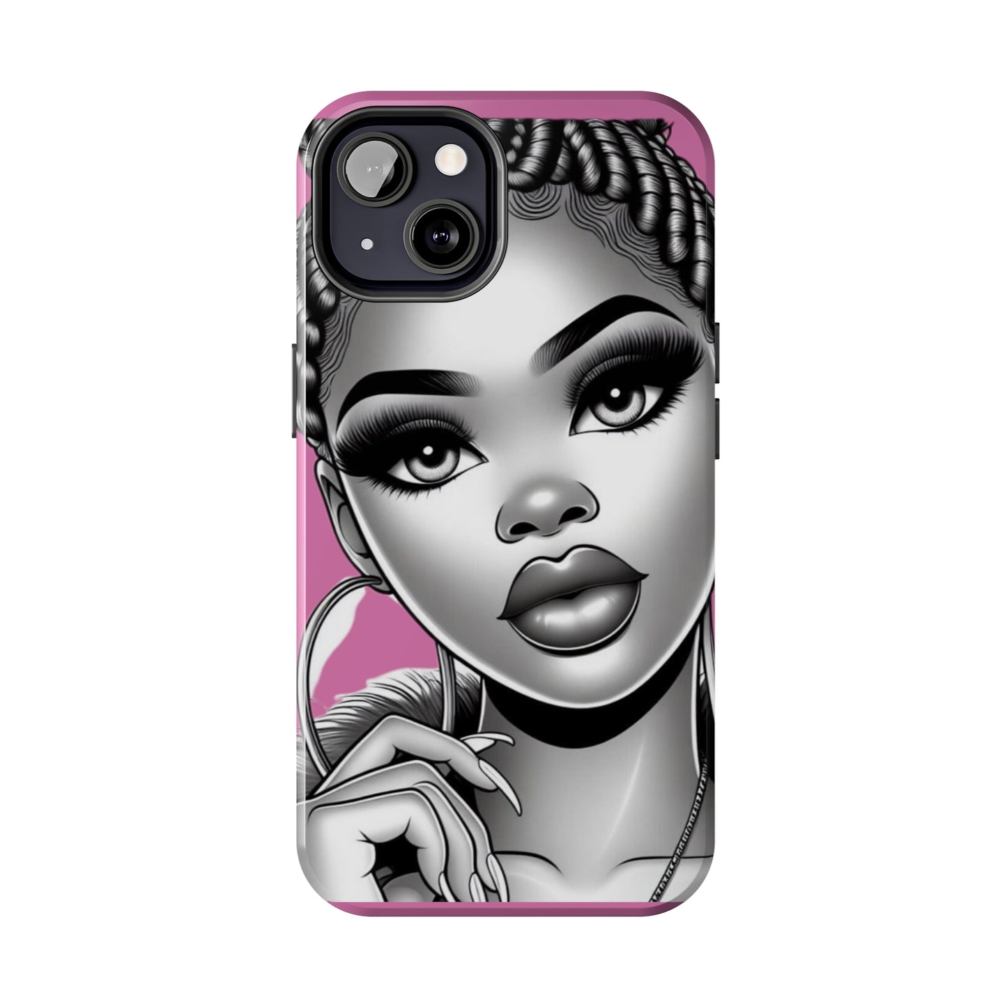 Braid bun pink Tough Phone Cases - Phone Case