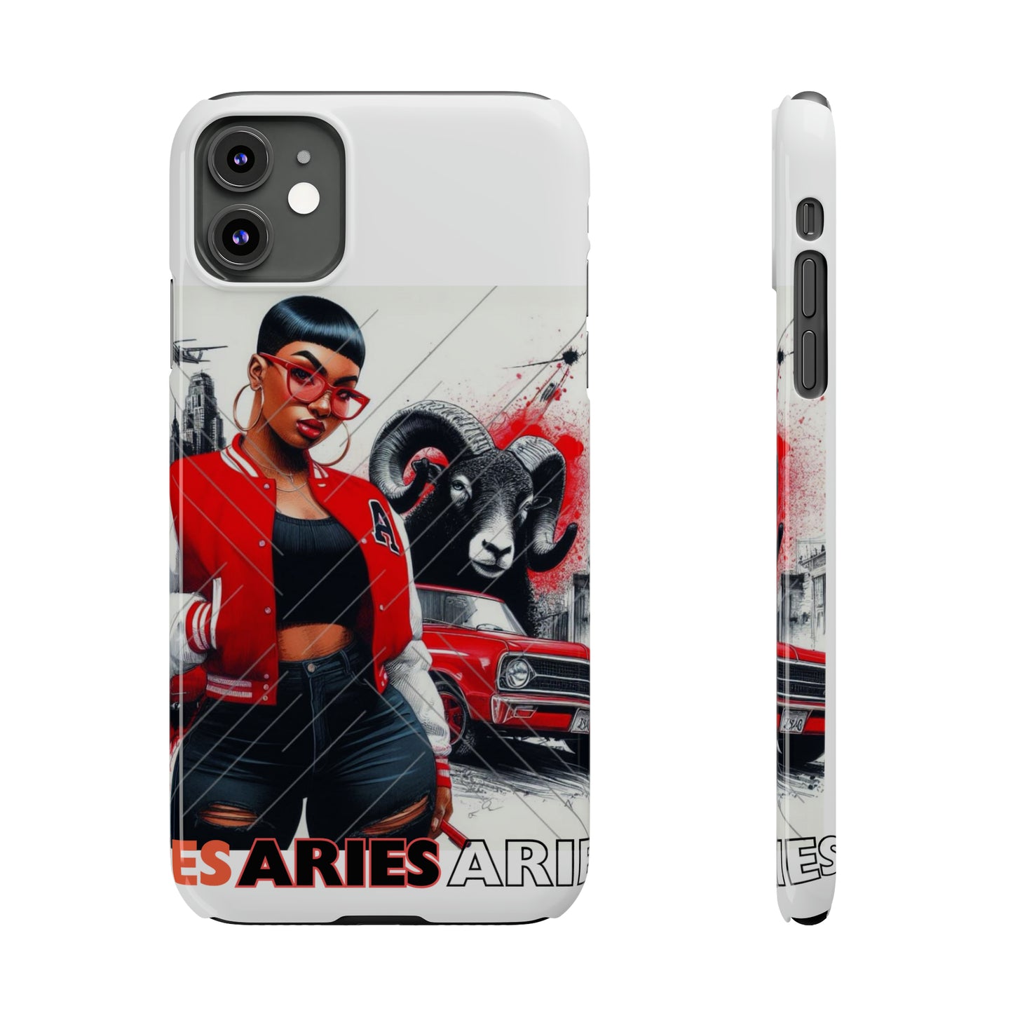 Aries white Slim Phone Cases - iPhone 11 - Phone Case