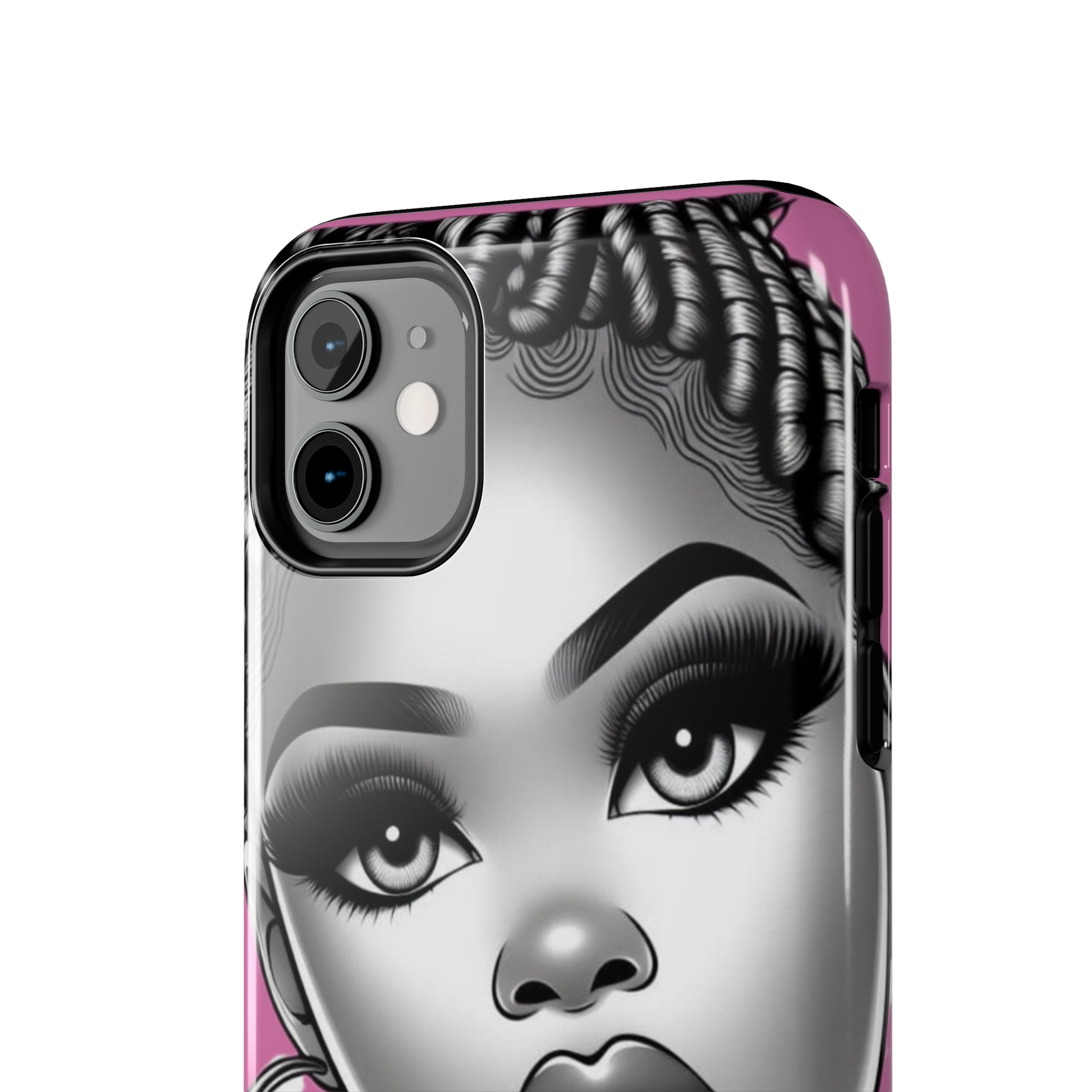 Braid bun pink Tough Phone Cases - Phone Case