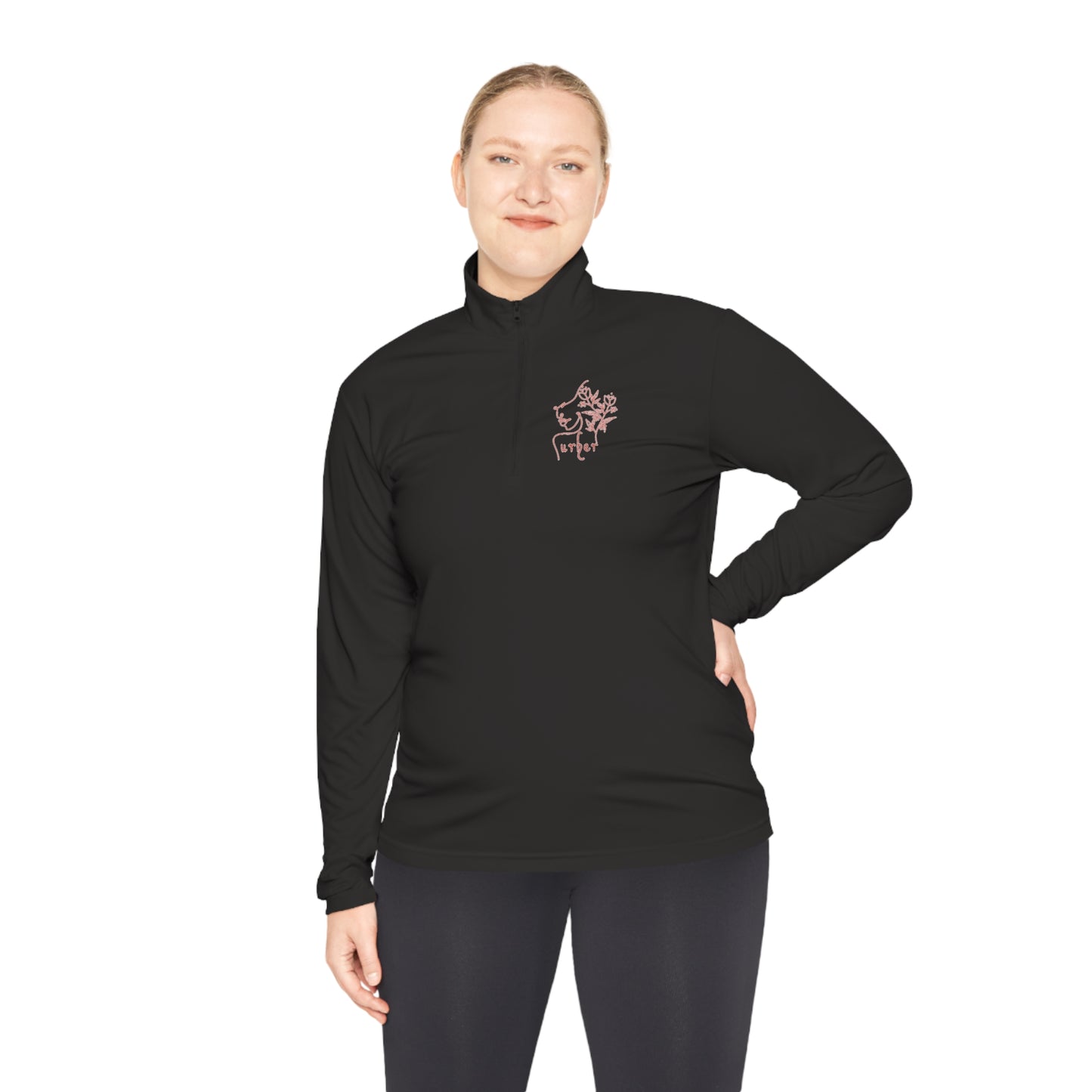 Bet on me White Unisex Quarter-Zip Pullover - Long-sleeve