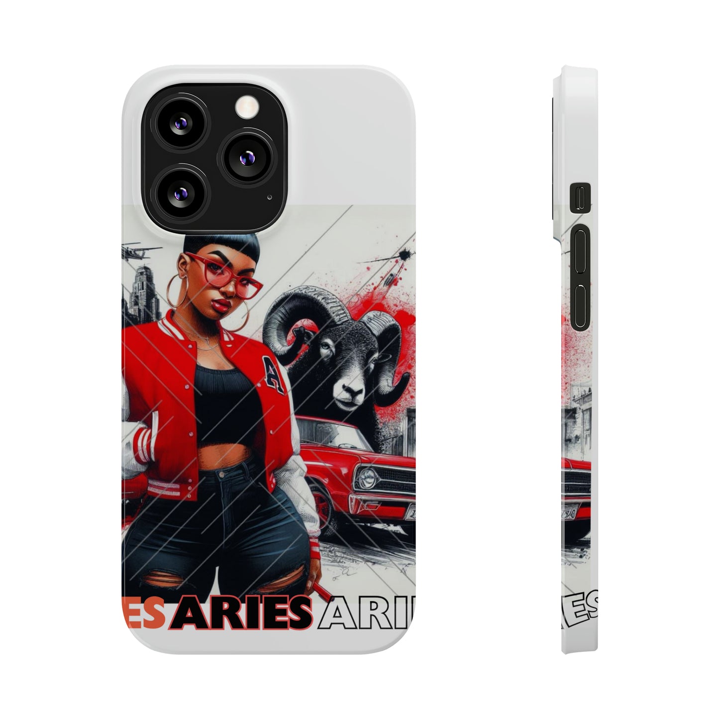 Aries white Slim Phone Cases - iPhone 13 Pro - Phone Case