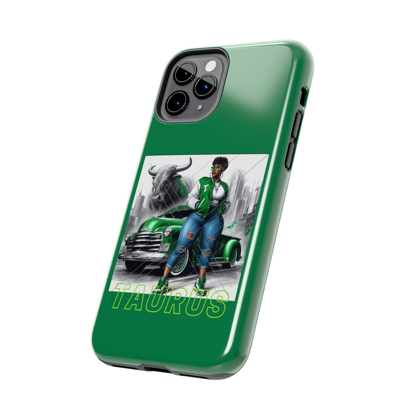 Taurus Green Tough Phone Cases - Phone Case