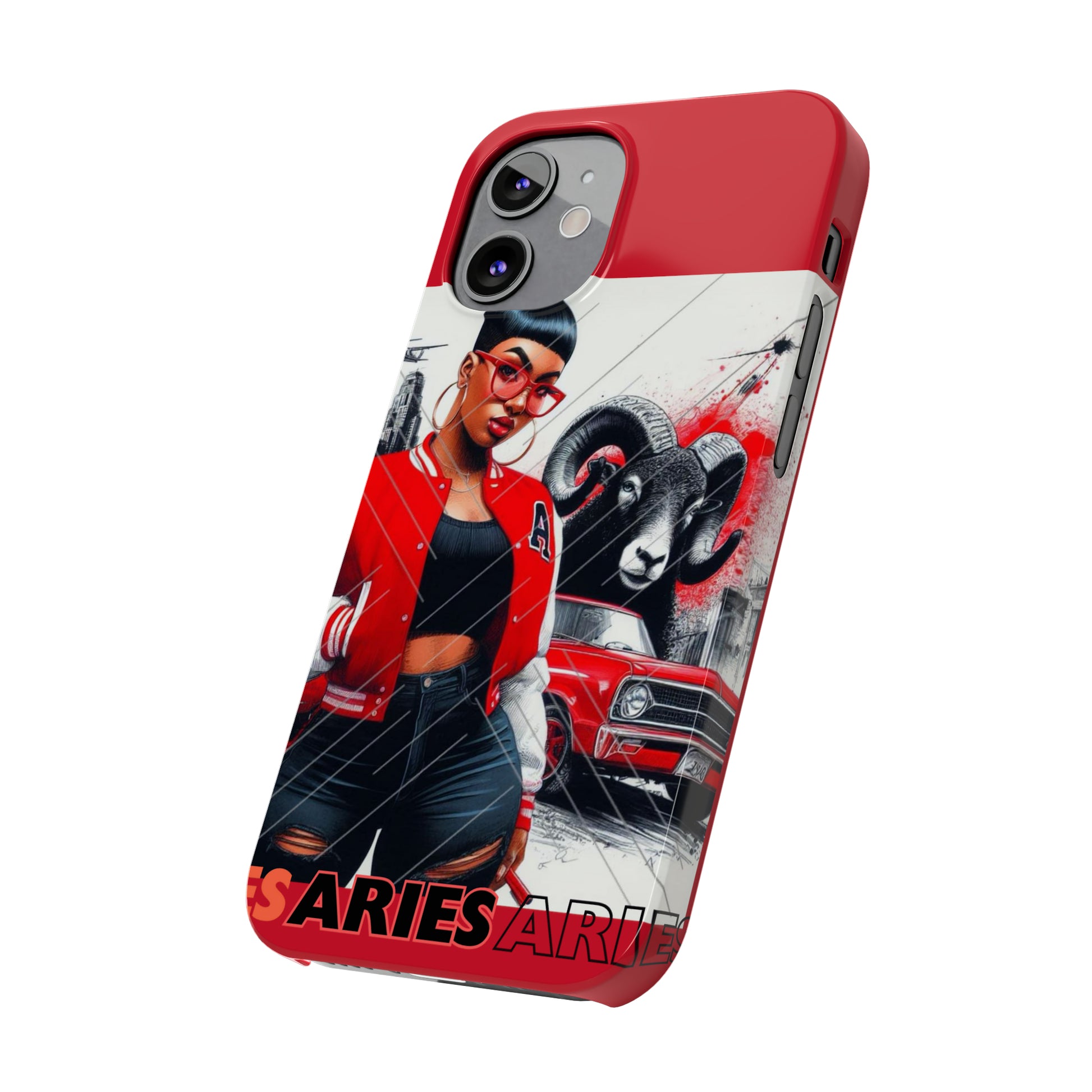 Aries Red Slim Phone Cases - Phone Case