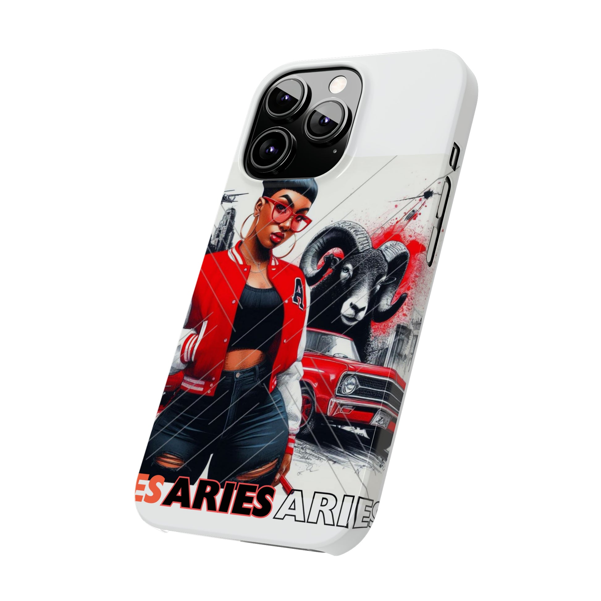 Aries white Slim Phone Cases - Phone Case