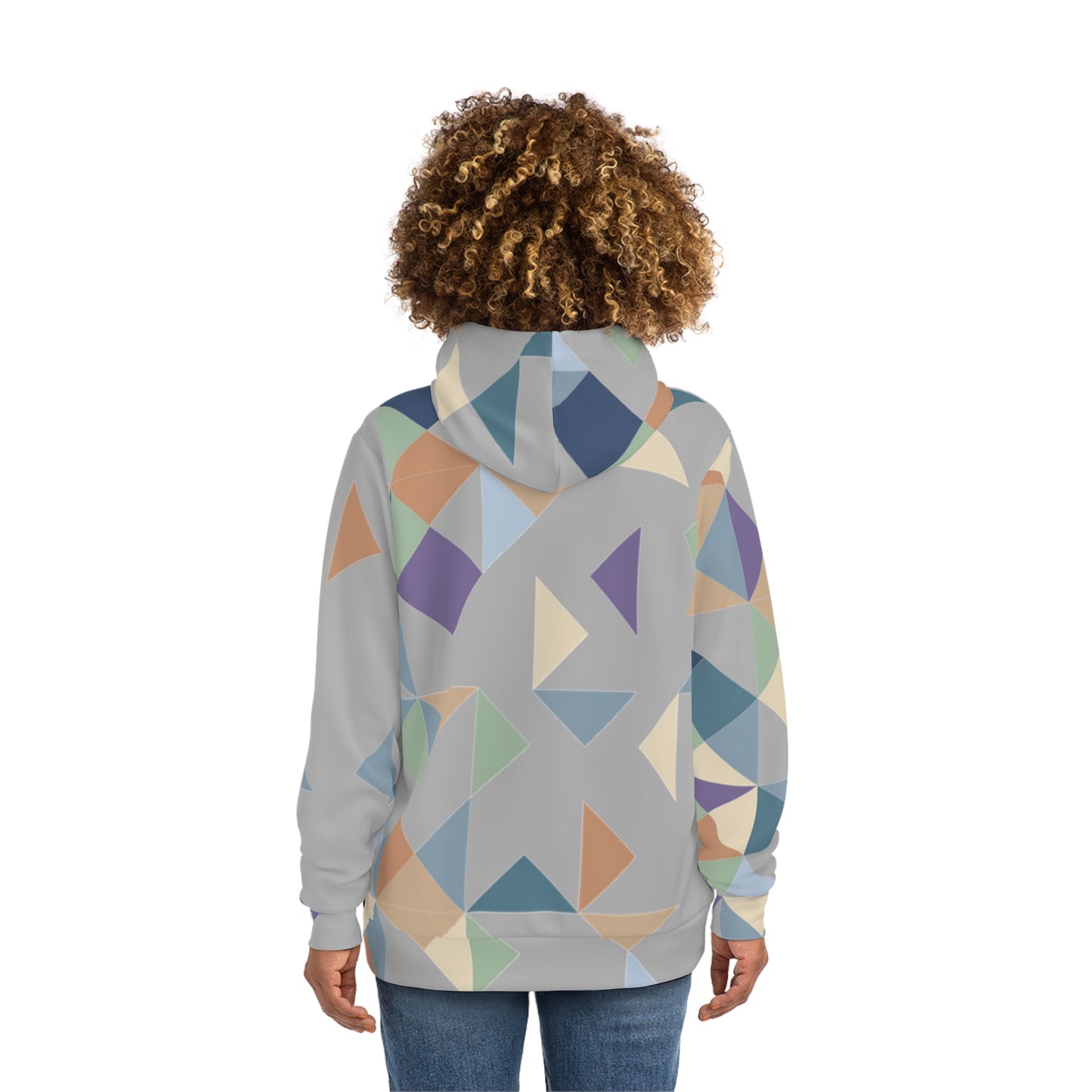 Grey Geo Purple Unisex Pullover Hoodie - All Over Prints