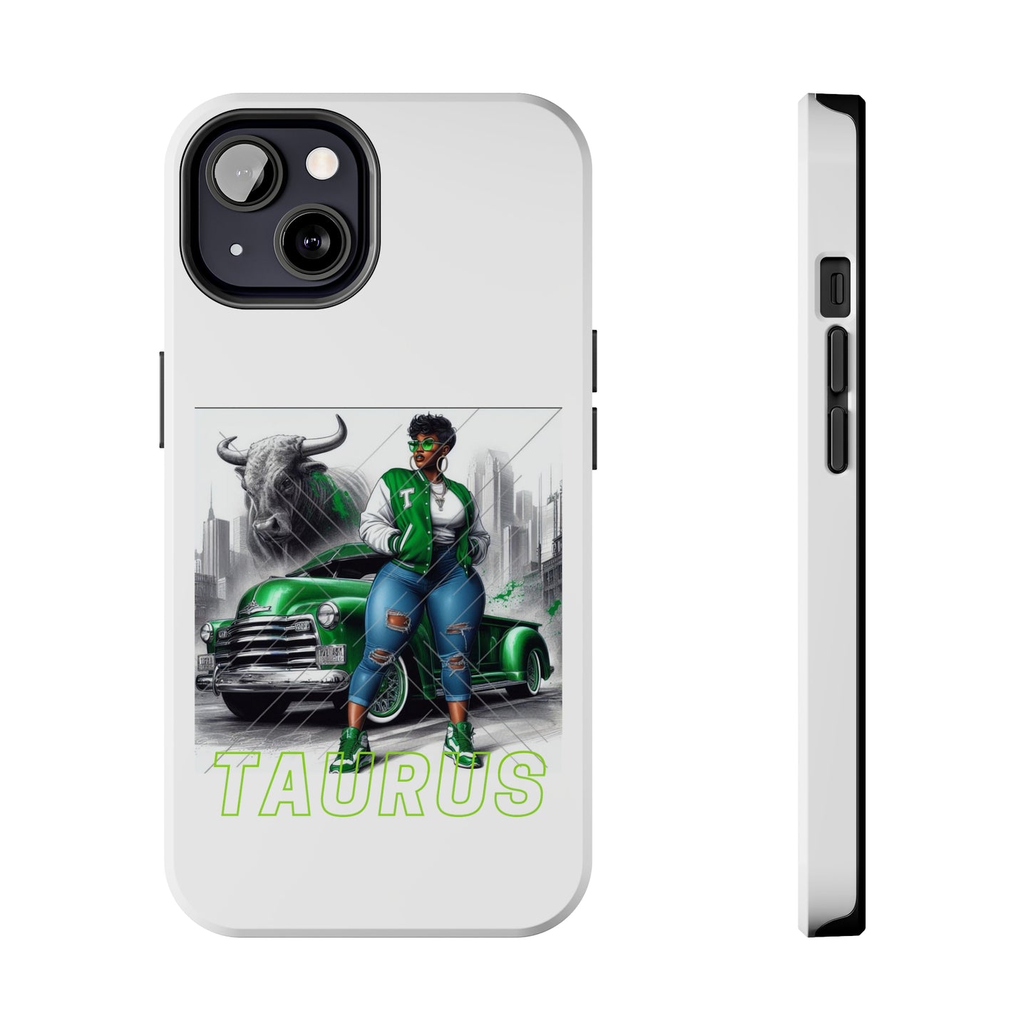 Taurus White Tough Phone Cases - iPhone 13 - Phone Case