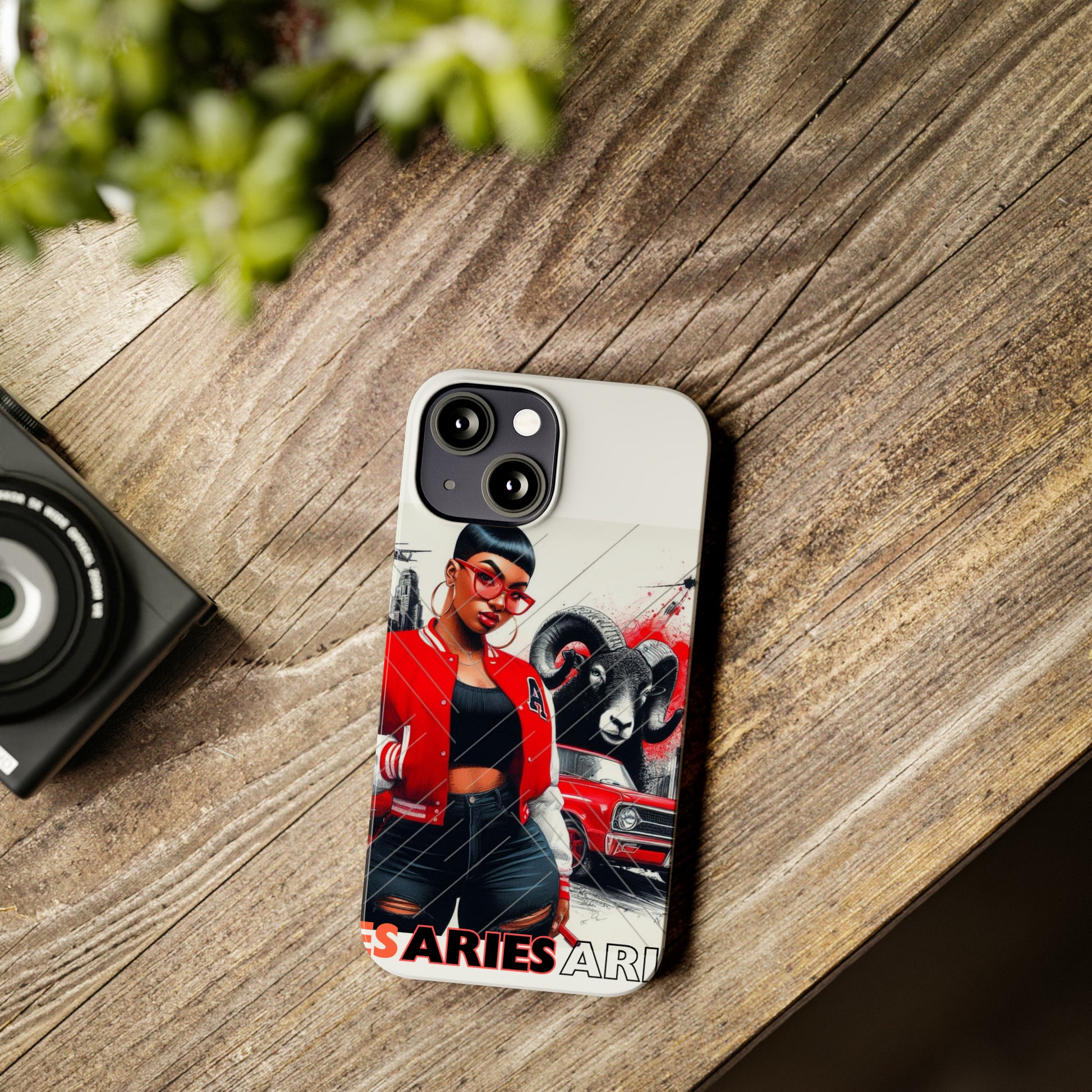 Aries white Slim Phone Cases - Phone Case