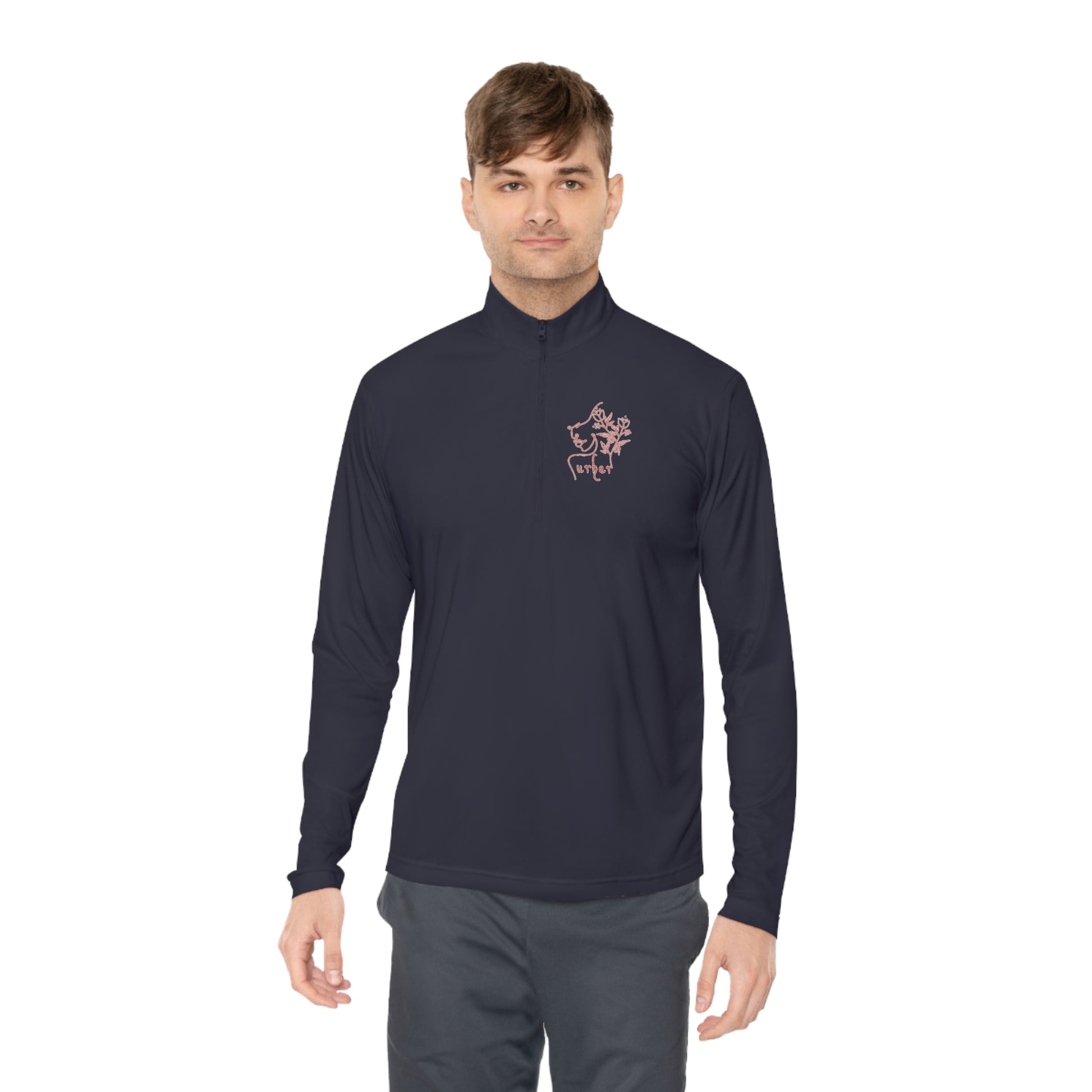 Bet on me White Unisex Quarter-Zip Pullover - Long-sleeve