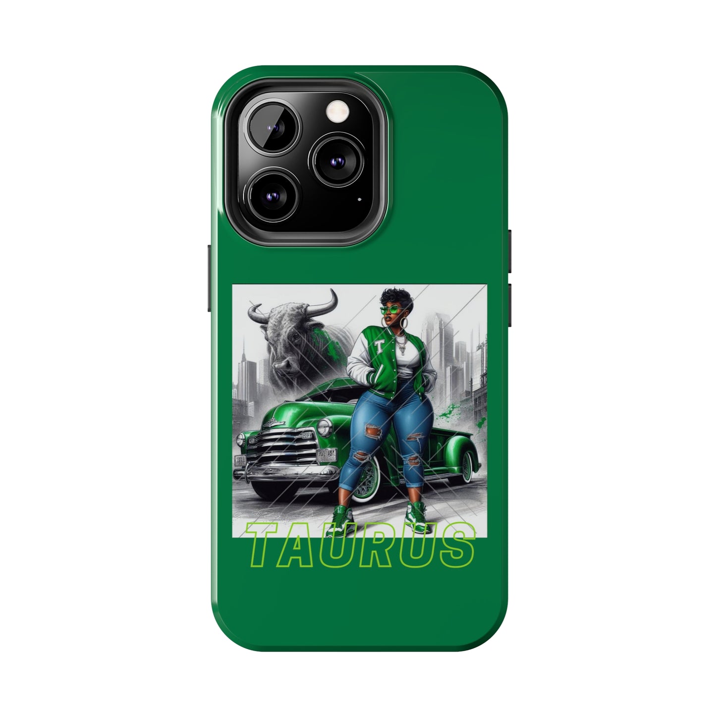 Taurus Green Tough Phone Cases - Phone Case