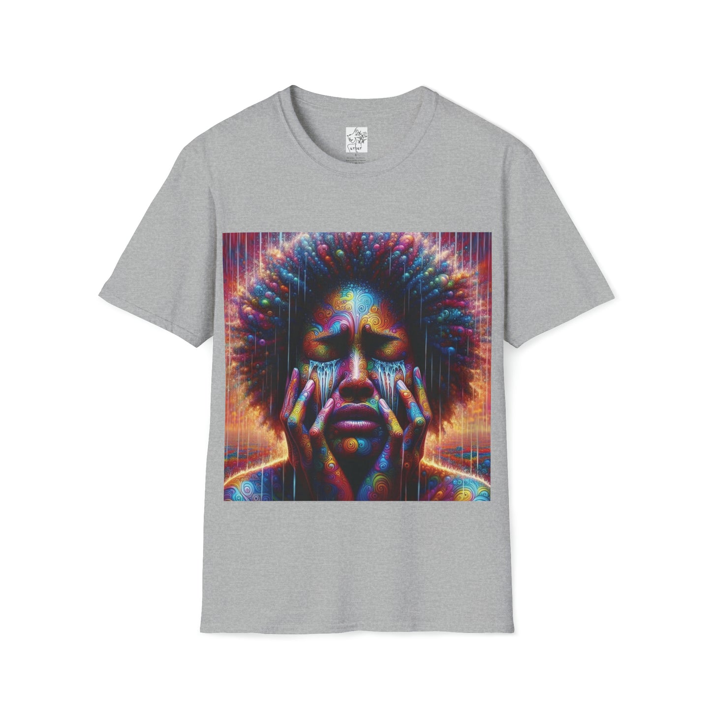 Colorful tears Tee - Sport Grey / S - T-Shirt