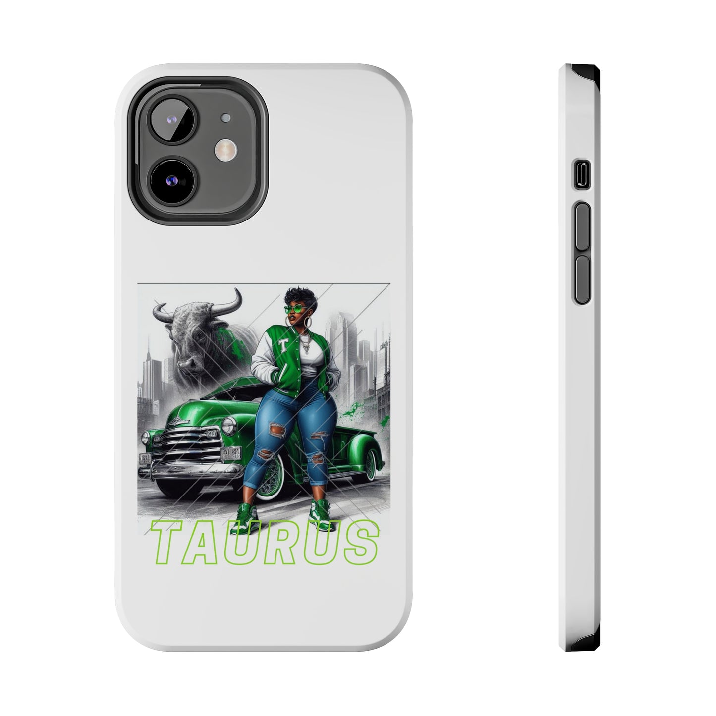 Taurus White Tough Phone Cases - iPhone 12 - Phone Case