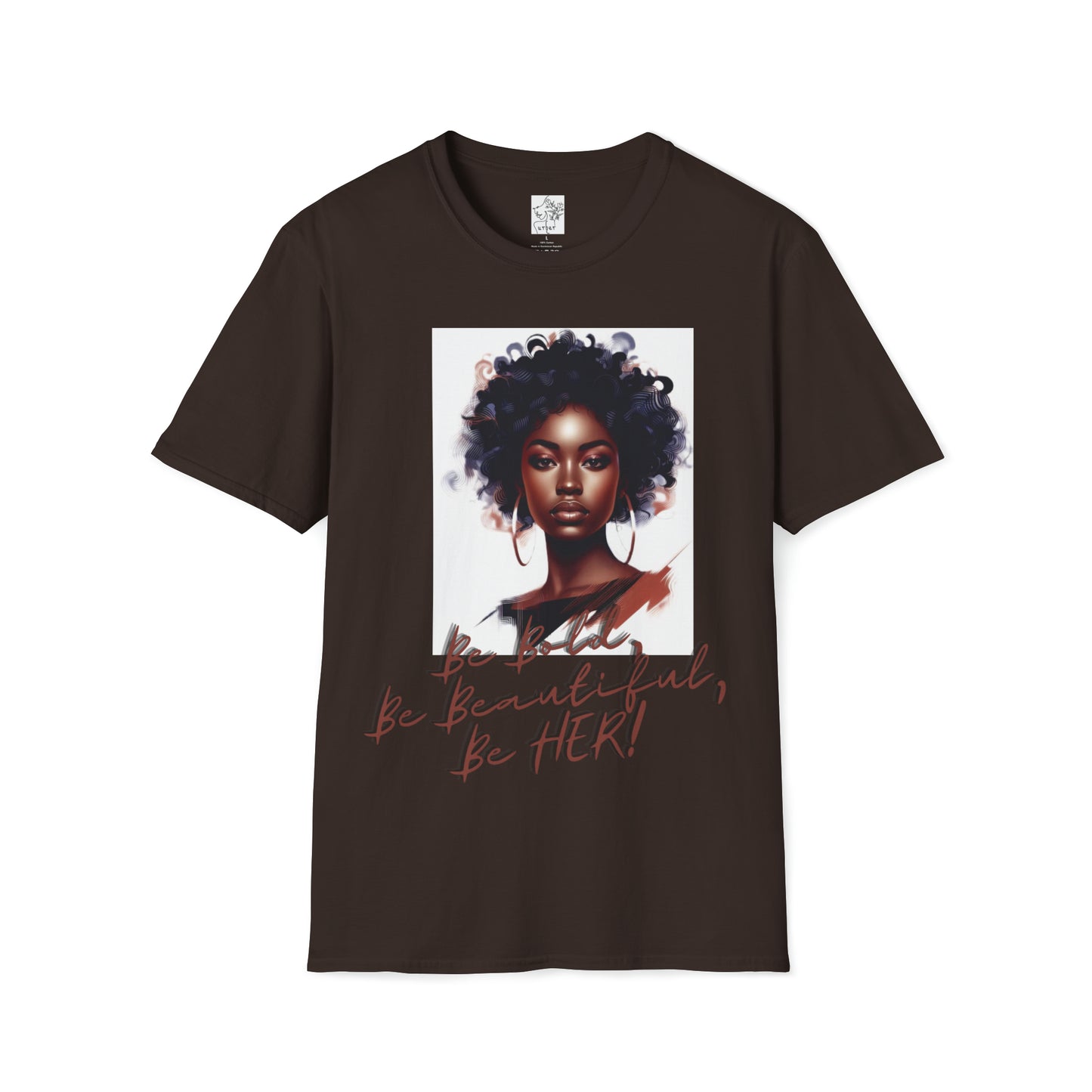 Bold Beautiful Her Hoops - Dark Chocolate / S - T-Shirt