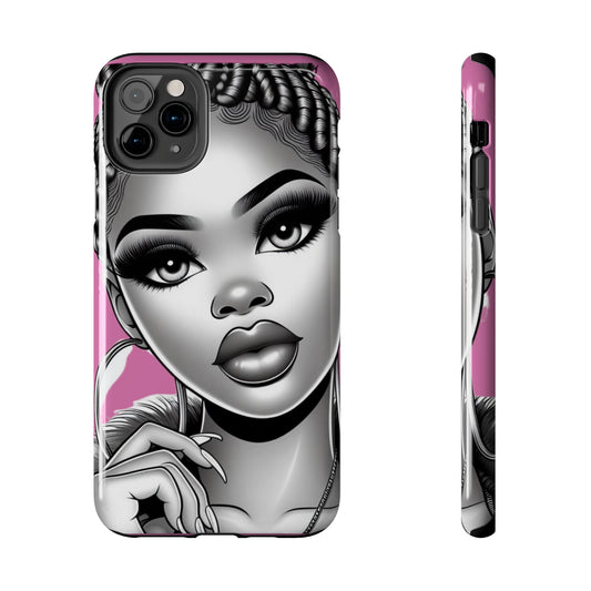 Braid bun pink Tough Phone Cases - iPhone 11 Pro Max - Phone Case